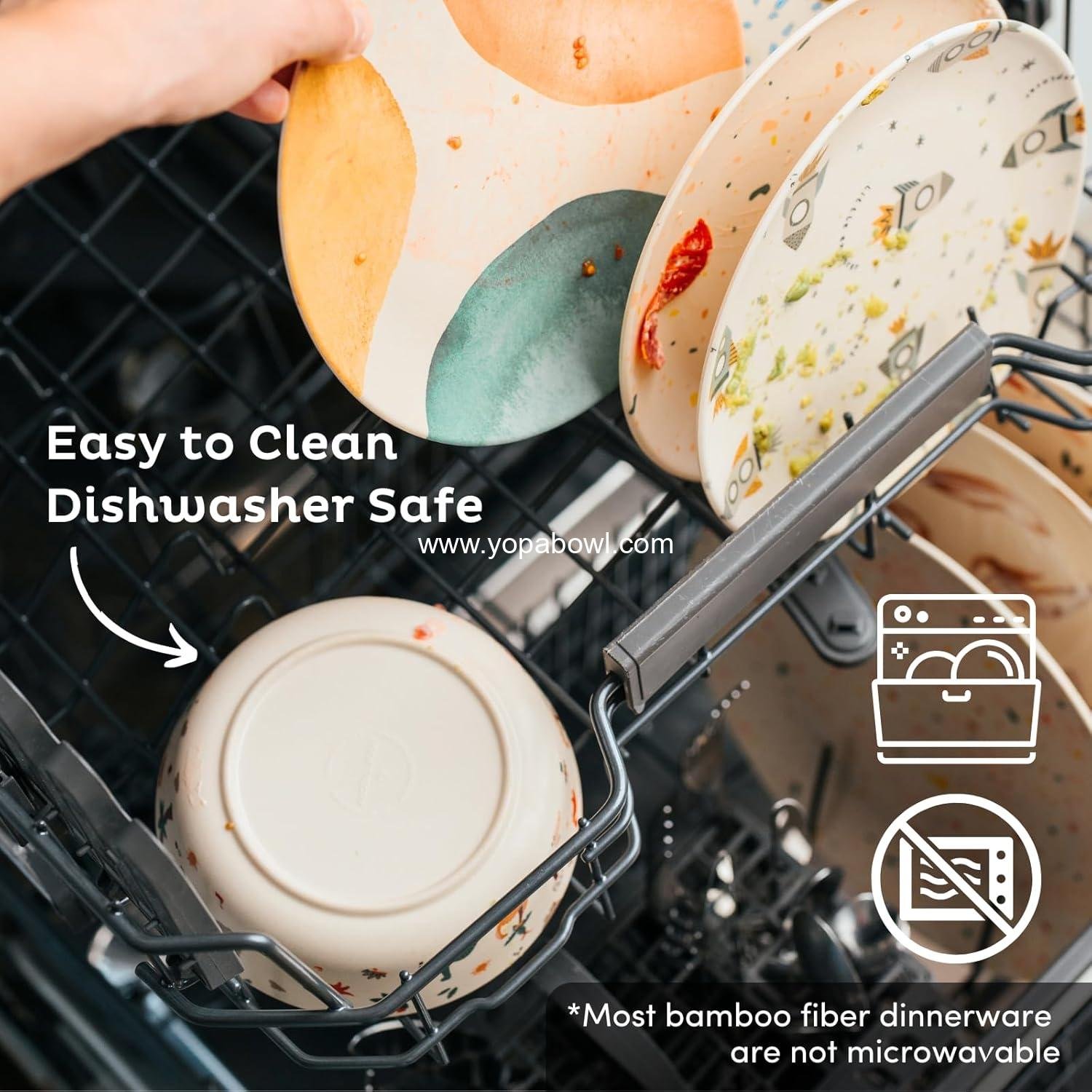 Wholesale 4 Pack Bamboo Bowls - 18 Oz Reusable Toddler and Kids Dish, Dishwasher Safe - Not Microwavable (Celebration) Factory Wholesale 4 Pack Bamboo Bowls - 18 Oz Reusable Toddler and Kids Dish, Dishwasher Safe - Not Microwavable (Celebration) Factory