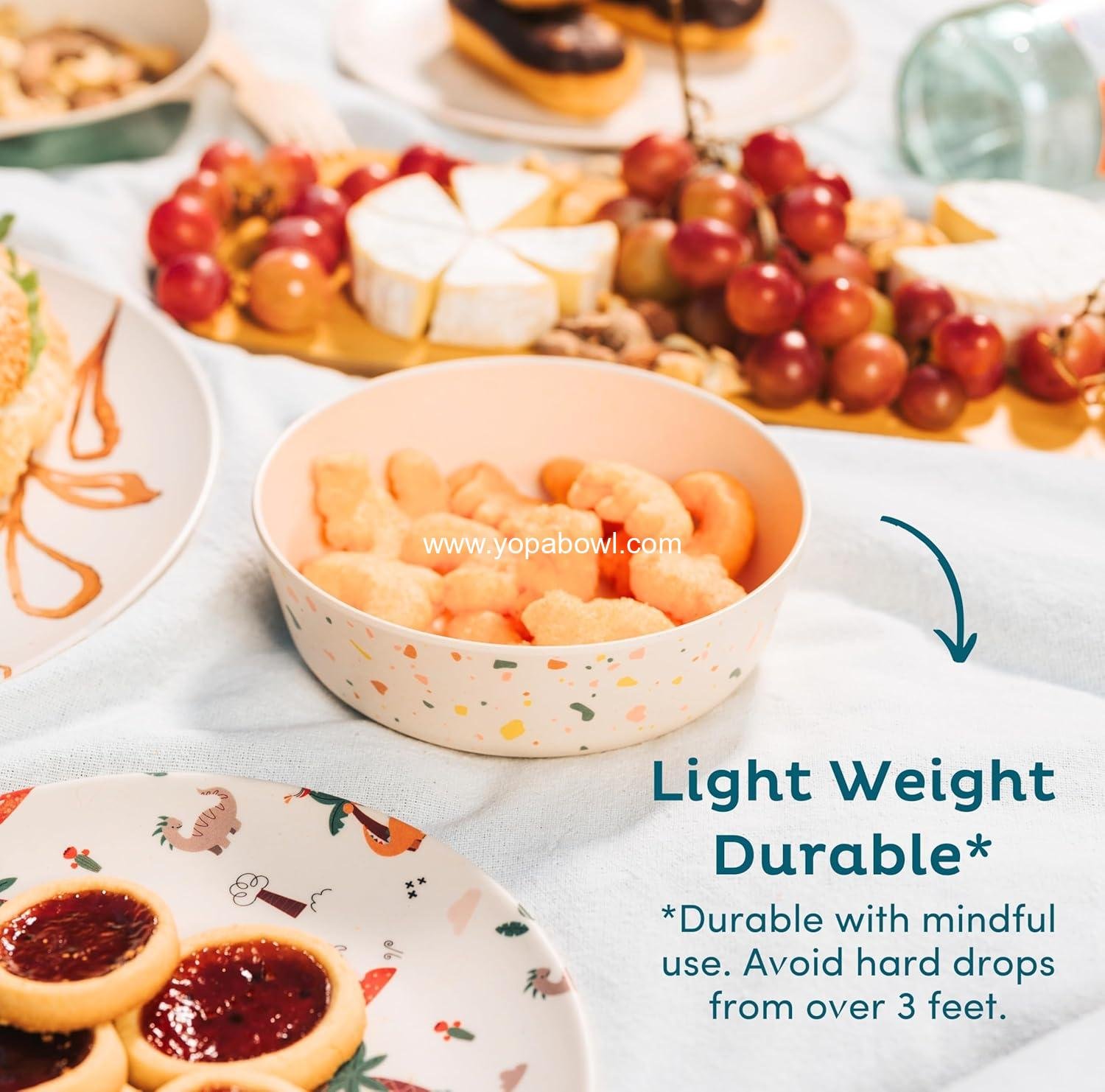 Wholesale 4 Pack Bamboo Bowls - 18 Oz Reusable Toddler and Kids Dish, Dishwasher Safe - Not Microwavable (Celebration) Factory Wholesale 4 Pack Bamboo Bowls - 18 Oz Reusable Toddler and Kids Dish, Dishwasher Safe - Not Microwavable (Celebration) Factory