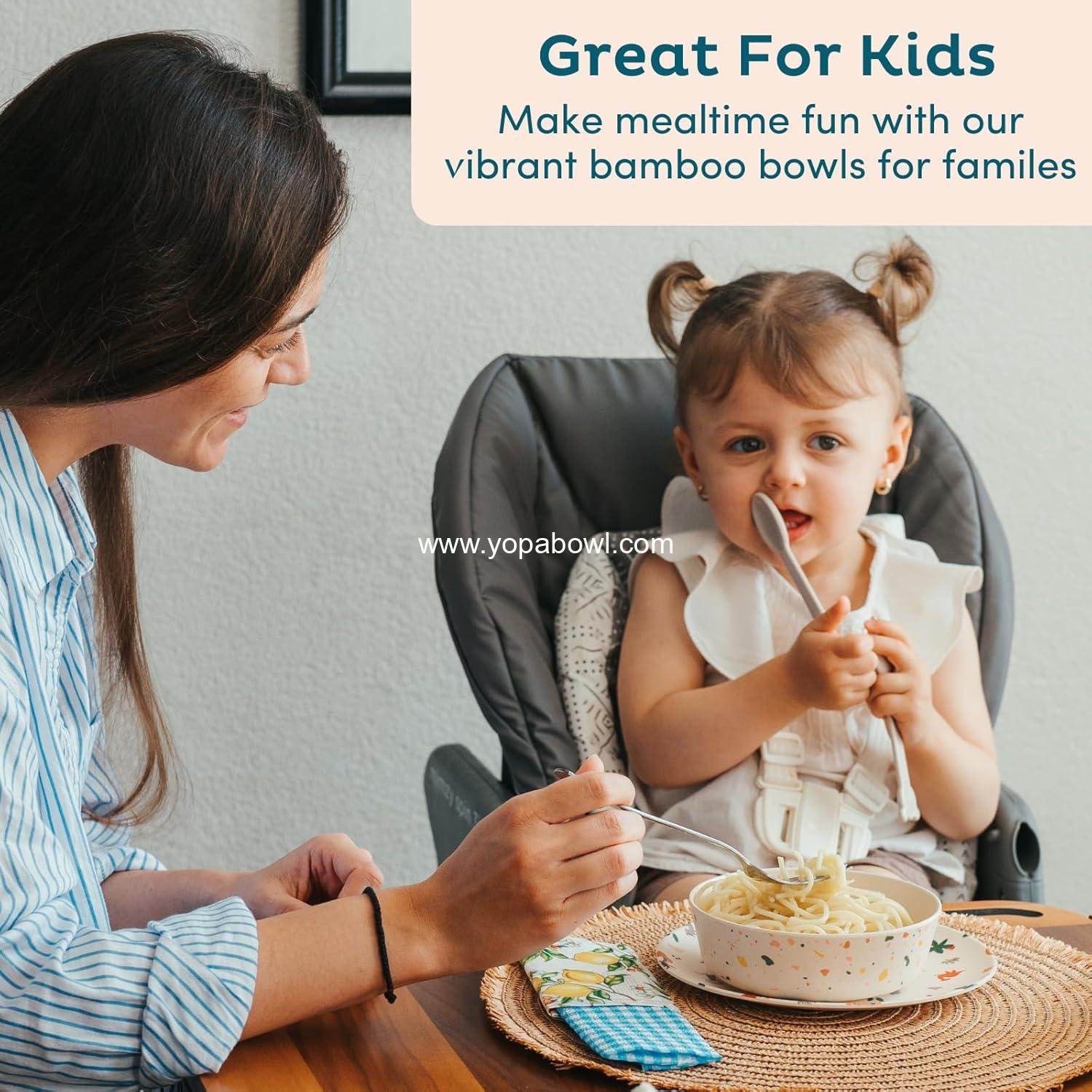 Wholesale 4 Pack Bamboo Bowls - 18 Oz Reusable Toddler and Kids Dish, Dishwasher Safe - Not Microwavable (Celebration) Factory Wholesale 4 Pack Bamboo Bowls - 18 Oz Reusable Toddler and Kids Dish, Dishwasher Safe - Not Microwavable (Celebration) Factory