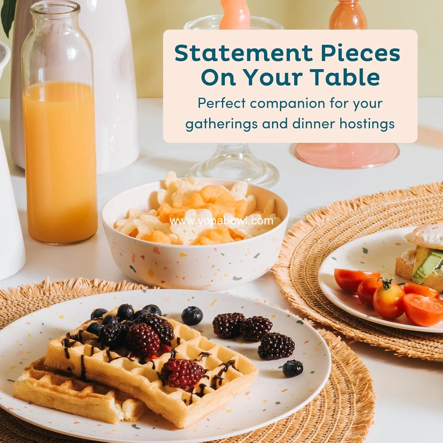 Wholesale 4 Pack Bamboo Bowls - 18 Oz Reusable Toddler and Kids Dish, Dishwasher Safe - Not Microwavable (Celebration) Factory Wholesale 4 Pack Bamboo Bowls - 18 Oz Reusable Toddler and Kids Dish, Dishwasher Safe - Not Microwavable (Celebration) Factory