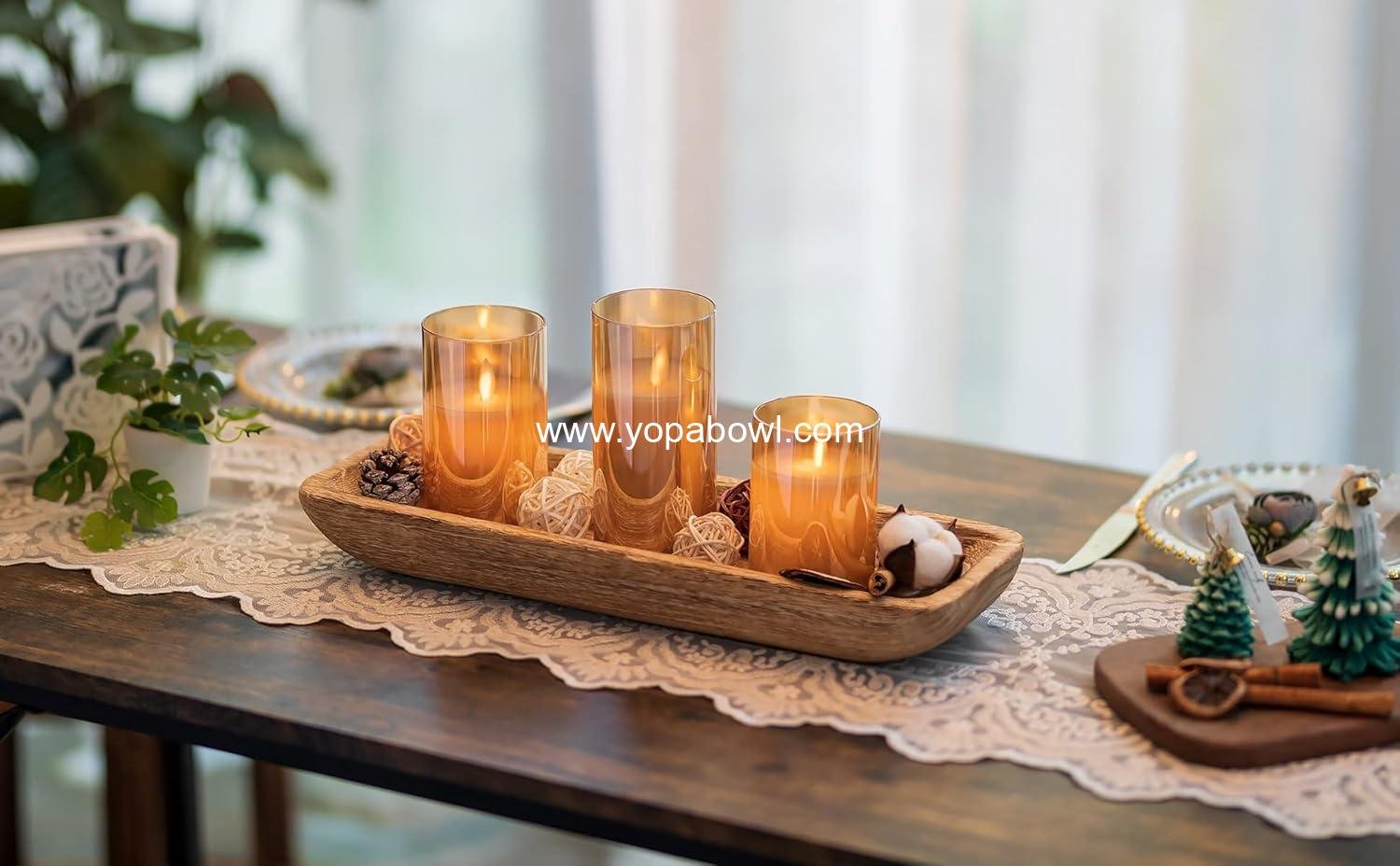 Wholesale Decorative Wooden Bowls for Home Decor, 16