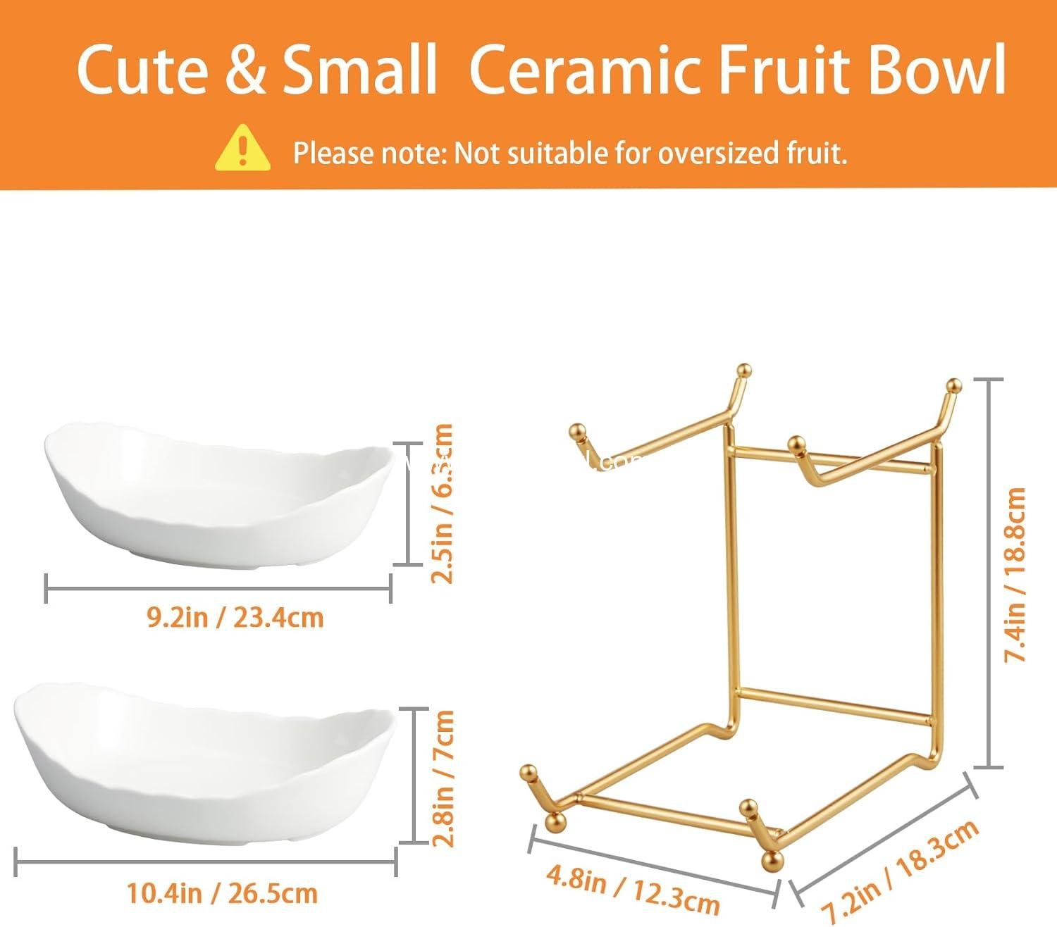 Wholesale 2 Tier Ceramic Fruit Bowl for Kitchen Counter, Modern Tiered Fruit Basket, Multi Layer Display Stand for Parties, Cute & Small (Gold & White) - Factory Wholesale 2 Tier Ceramic Fruit Bowl for Kitchen Counter, Modern Tiered Fruit Basket, Multi Layer Display Stand for Parties, Cute & Small (Gold & White) - Factory