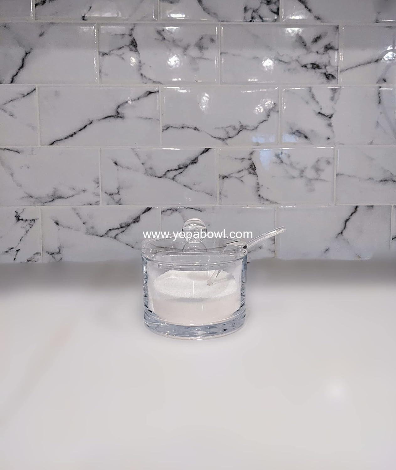 Wholesale Clear Acrylic Sugar Bowl with Lid and Spoon for Coffee, Cereal, Tea, and Baking - 8 oz Container Jar Dispenser - Dishwasher Safe - Factory Wholesale Clear Acrylic Sugar Bowl with Lid and Spoon for Coffee, Cereal, Tea, and Baking - 8 oz Container Jar Dispenser - Dishwasher Safe - Factory