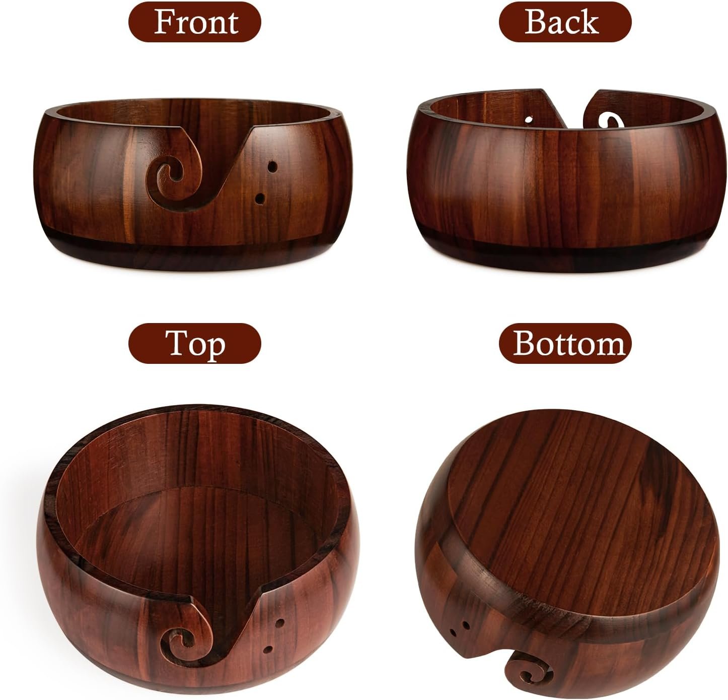 Wholesale Wooden Yarn Bowl Holder - 7.9