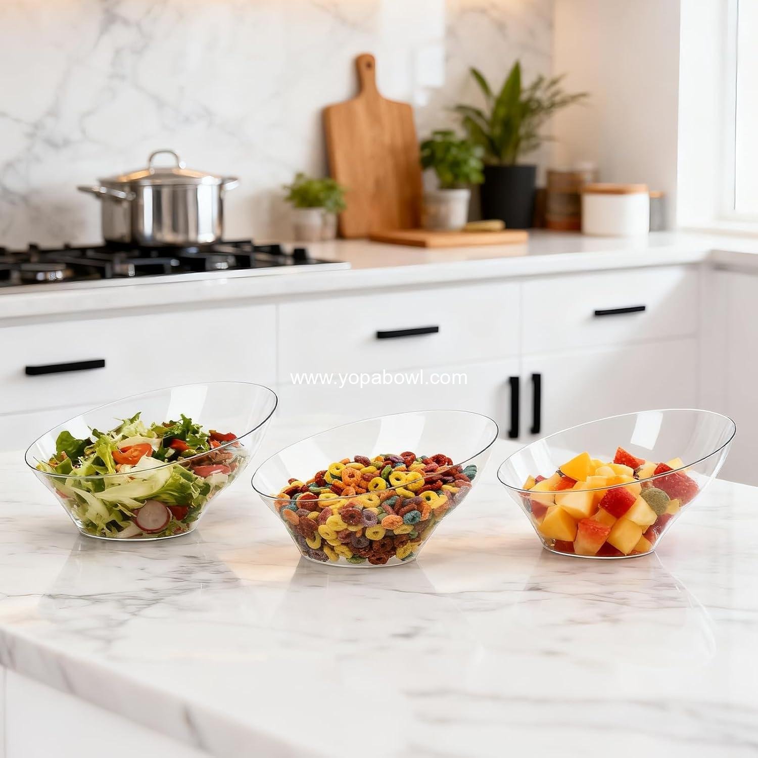 Wholesale 12-Pack Clear Plastic 20oz Serving Bowls for Parties, Weddings, Chips, Candy, Salad, Fruit - Factory