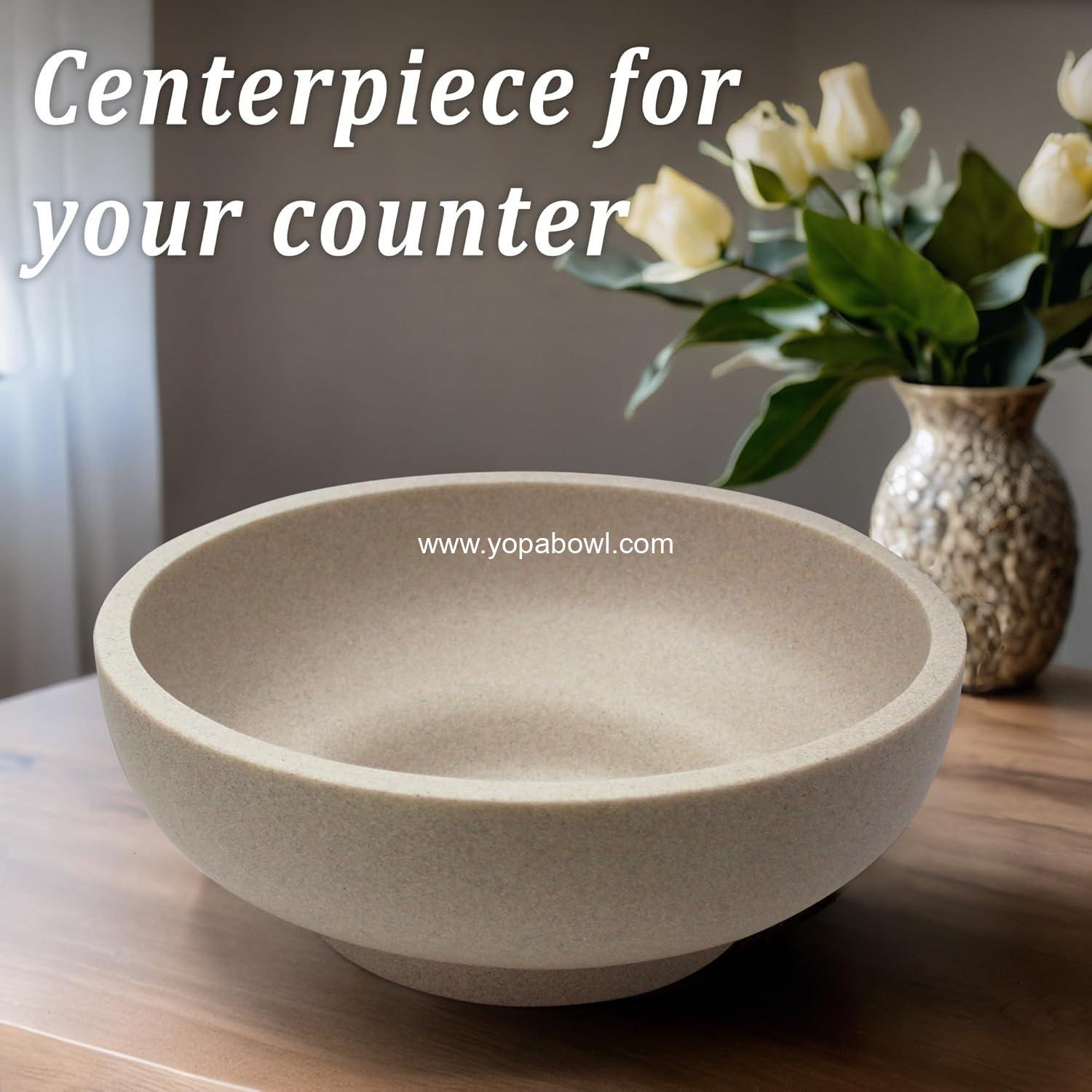 Wholesale Large Decorative Bowl, Modern Resin Fruit Bowl for Kitchen Counter, Home Decor Key Holder, Sand Beige Manufacturer Wholesale Large Decorative Bowl, Modern Resin Fruit Bowl for Kitchen Counter, Home Decor Key Holder, Sand Beige Manufacturer