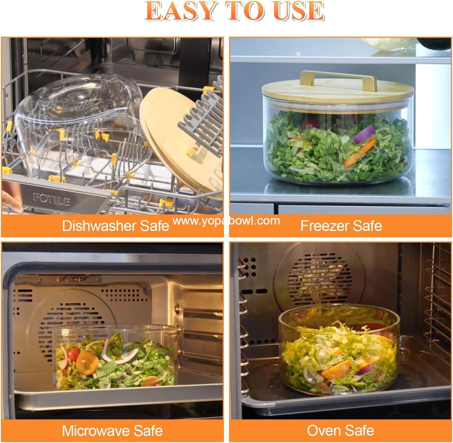 Wholesale 9 Inch Large Glass Salad and Trifle Bowl with Lid, 155 oz Versatile Mixing and Serving Dish for Fruit, Ice Cream, Cake, Cupcakes, Baking, and Dessert, Microwave Safe Manufacturer