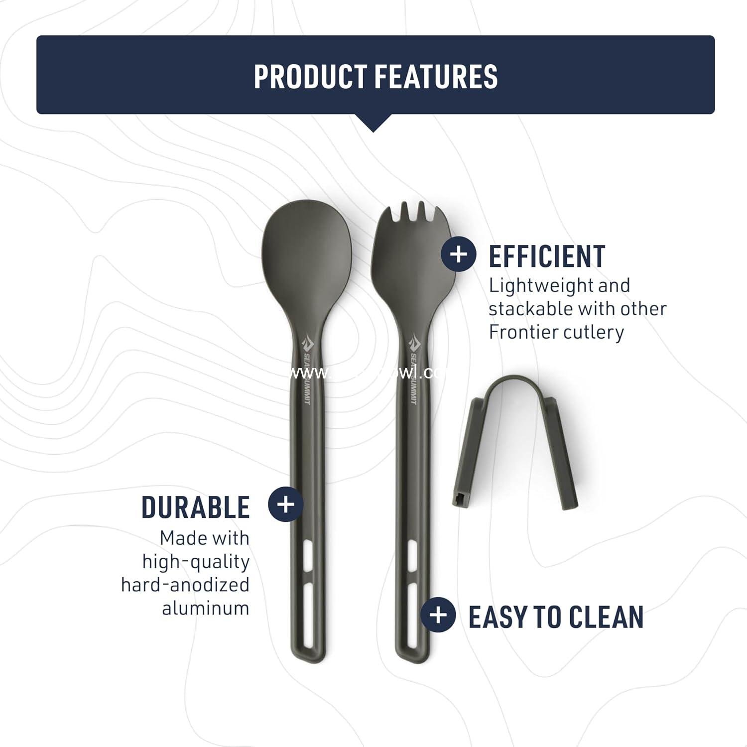 Wholesale Ultralight Cutlery Set with Long Handle Spoon and Spork - Factory
