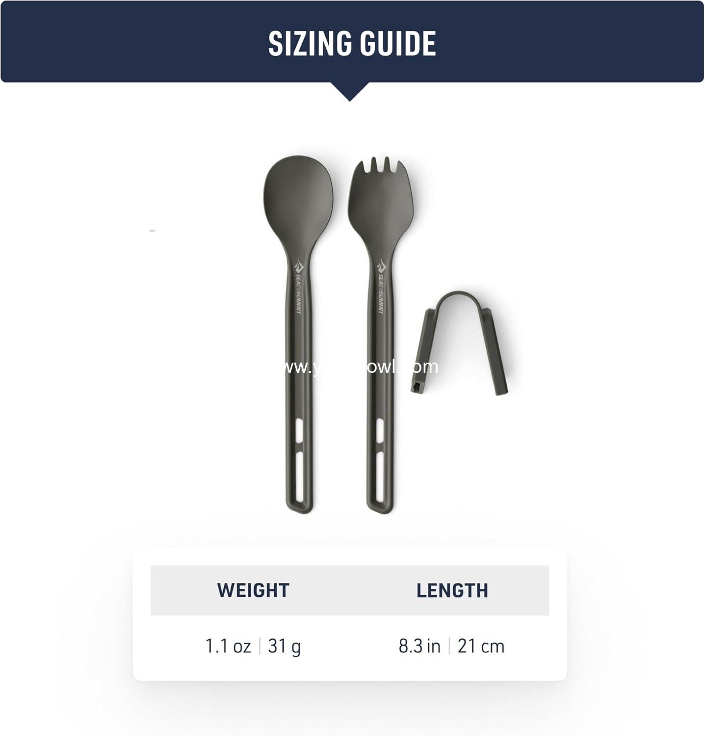 Wholesale Ultralight Cutlery Set with Long Handle Spoon and Spork - Factory