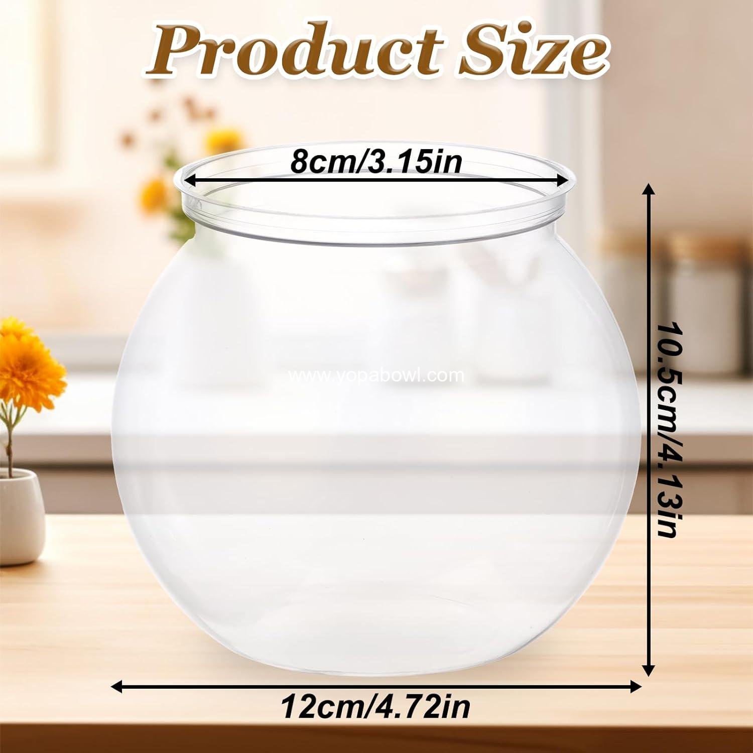 Wholesale Mini Plastic Fish Bowl 27 oz Decorative Small Aquarium Bowl Unbreakable Heavy Duty Centerpiece Vase Party Decoration, Pack of 1 Factory Wholesale Mini Plastic Fish Bowl 27 oz Decorative Small Aquarium Bowl Unbreakable Heavy Duty Centerpiece Vase Party Decoration, Pack of 1 Factory