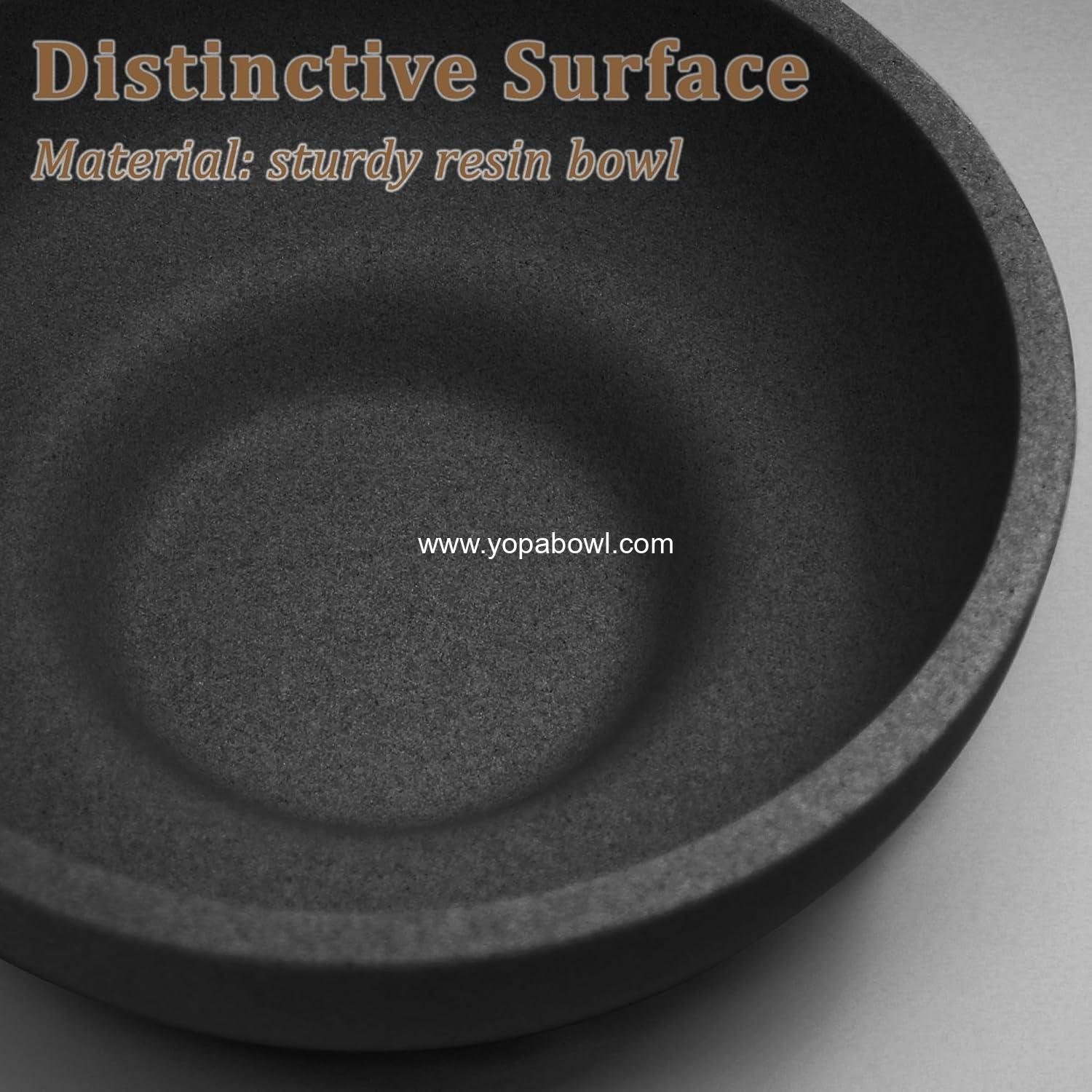 Wholesale Large Decorative Fruit Bowl for Kitchen Counter, Modern Resin Home Decor Key Holder, Artificial Stone Black - Factory