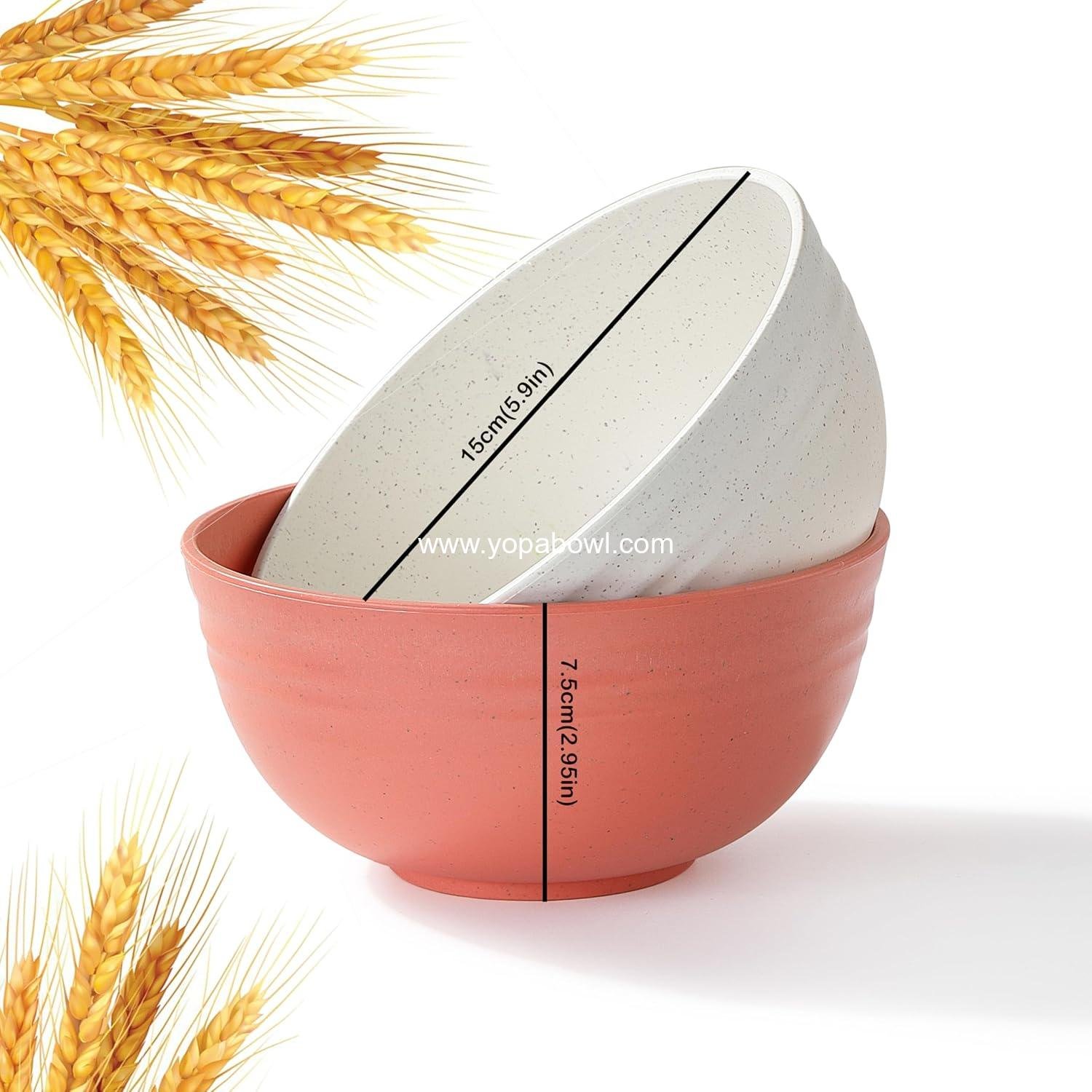 OEM 8PCS Unbreakable Wheat Straw Cereal Bowls, Microwave & Dishwasher Safe, Ideal for Cereal, Snacks, Soups, Salads, and Rice, MultiColors, BPA Free, 26oz, Set of 8, Factory