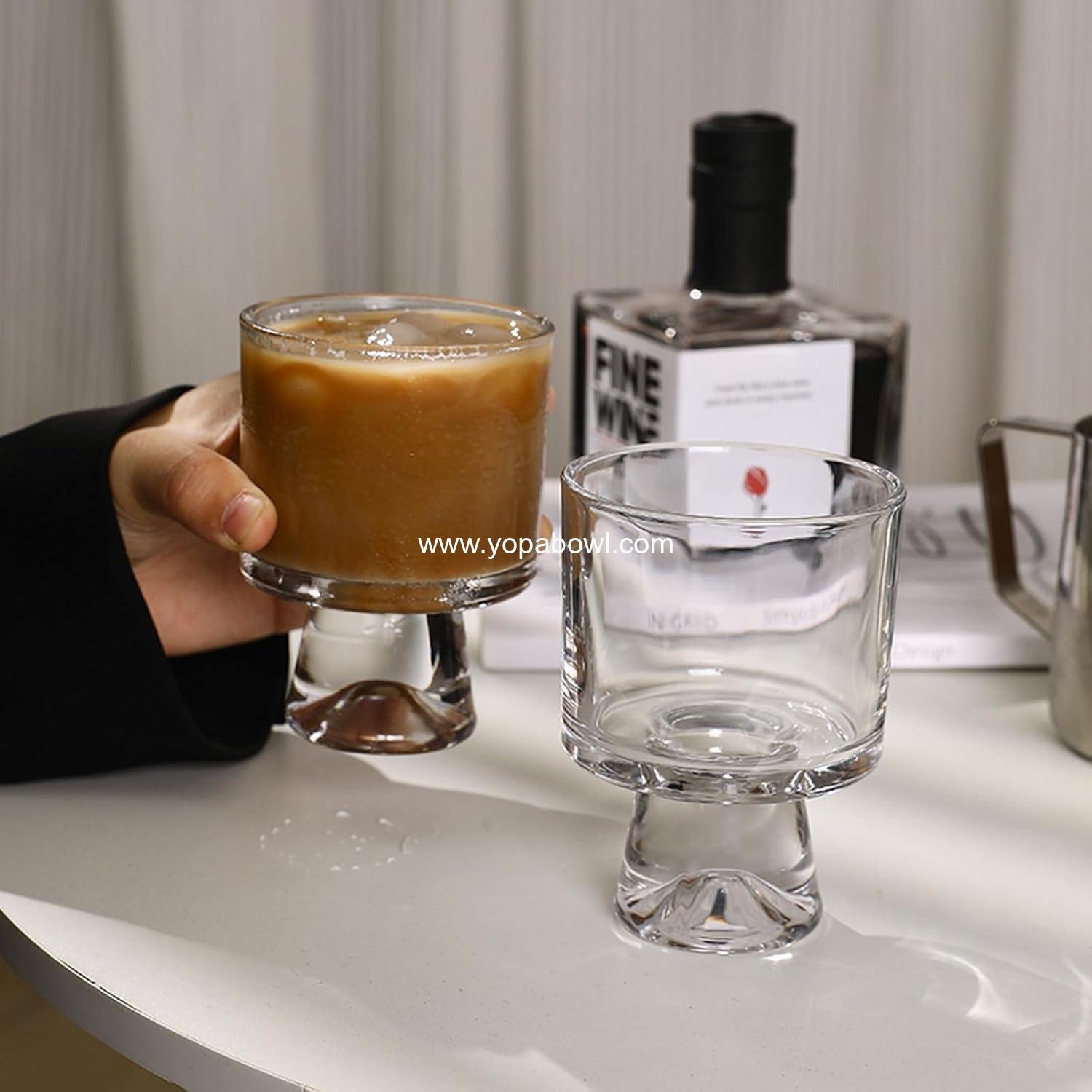 Wholesale 8oz Glass Trifle Bowls Set of 6 with Stand for Fruit Dessert Salad and Small Clear Cups for Pudding Parfait Sundae - Factory