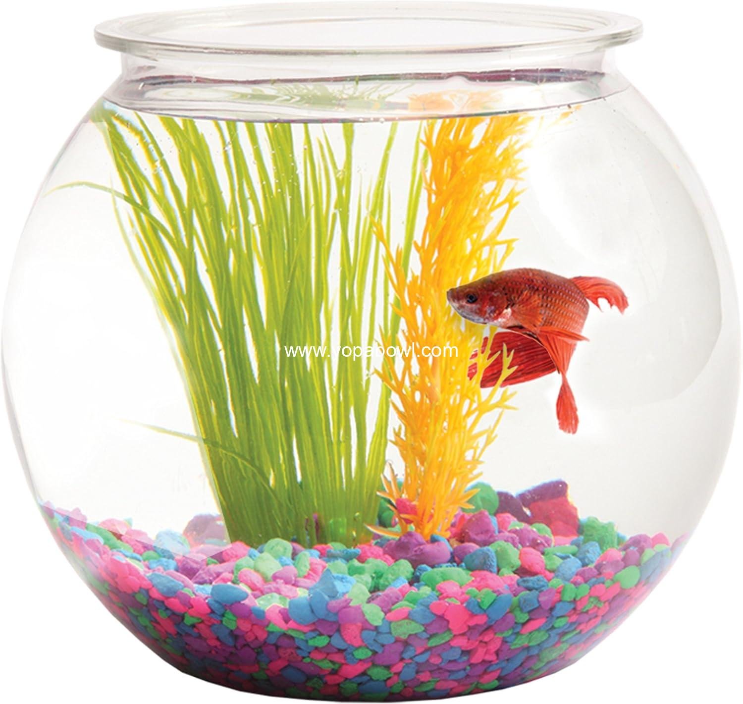 Wholesale 1 Gallon Round Fish Bowl - Crystal Clear Break-Resistant Lightweight Plastic Ideal for Betta Fish, Home Décor, and Party Drinks - Factory Wholesale 1 Gallon Round Fish Bowl - Crystal Clear Break-Resistant Lightweight Plastic Ideal for Betta Fish, Home Décor, and Party Drinks - Factory