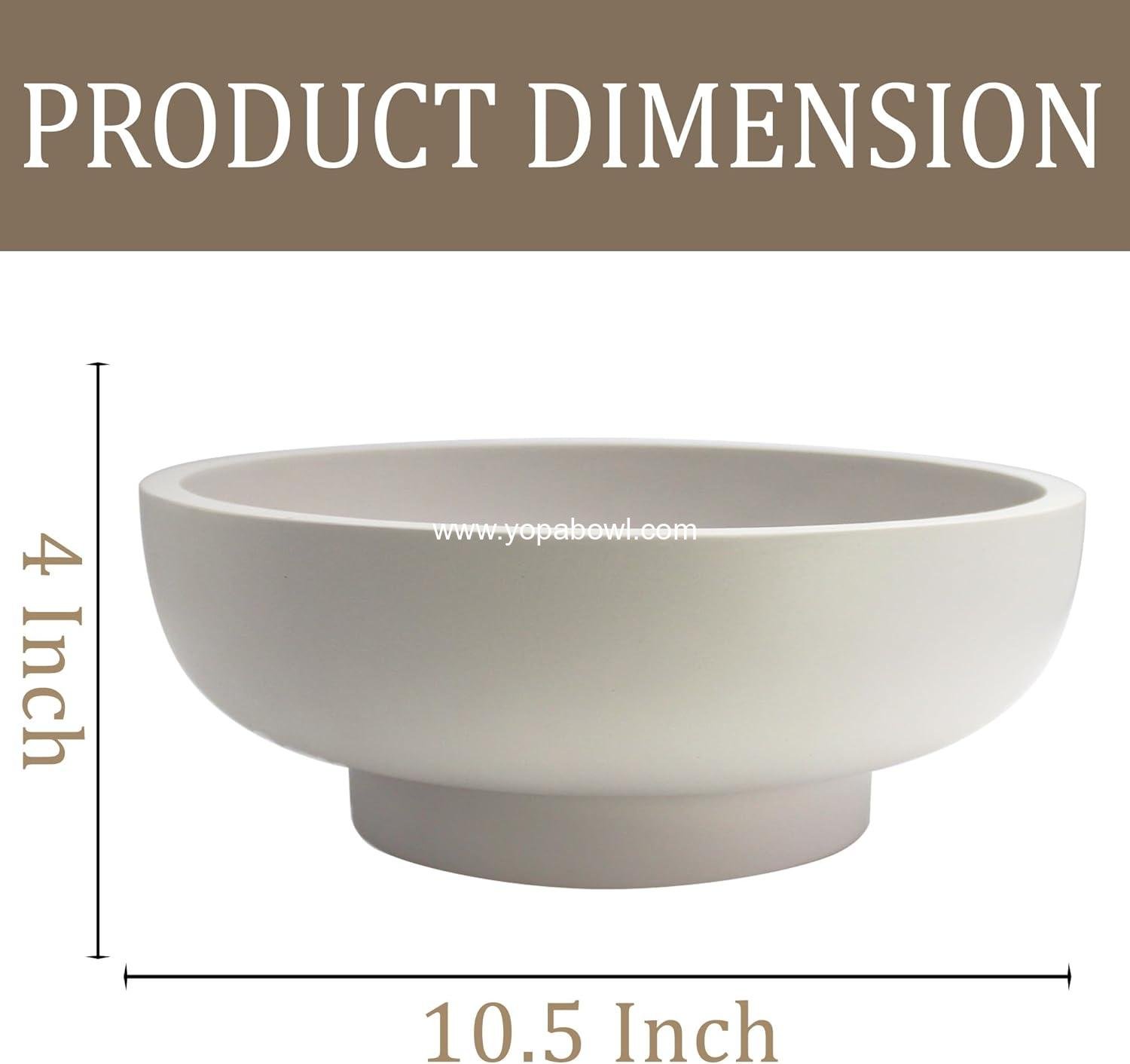 Wholesale Large Decorative Bowl, Modern Resin Fruit Bowl for Kitchen Counter, Home Decor Key Holder, Grey Factory