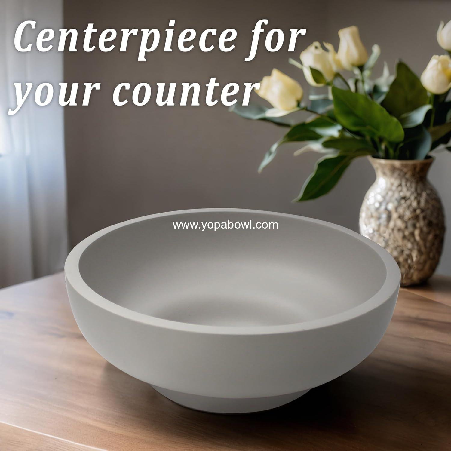 Wholesale Large Decorative Bowl, Modern Resin Fruit Bowl for Kitchen Counter, Home Decor Key Holder, Grey Factory