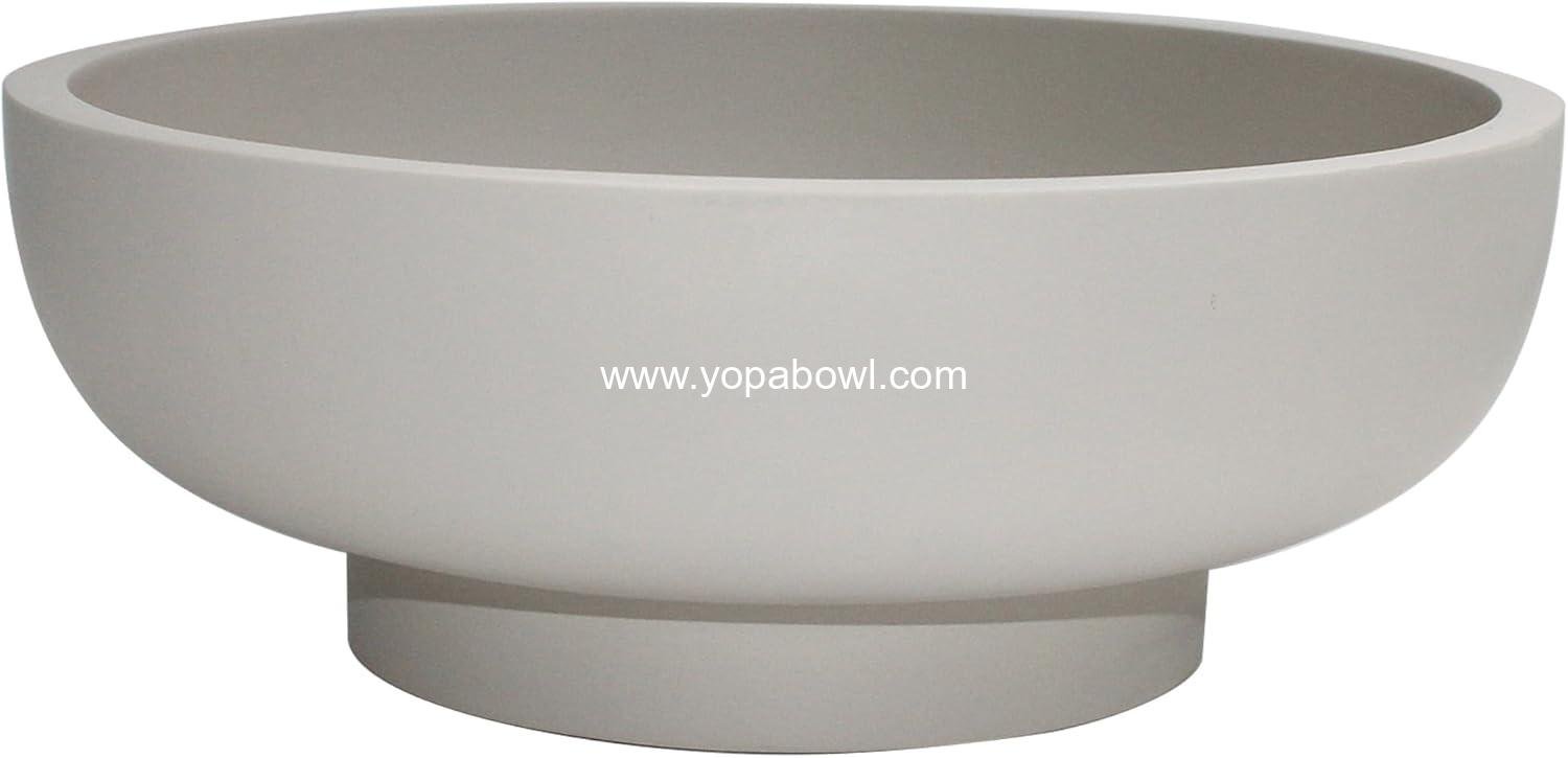 Large Decorative Bowl, Fruit Bowl for Kitchen Counter, Modern Resin Bowl for Home Decor, Key Holder for Entry Table, Grey