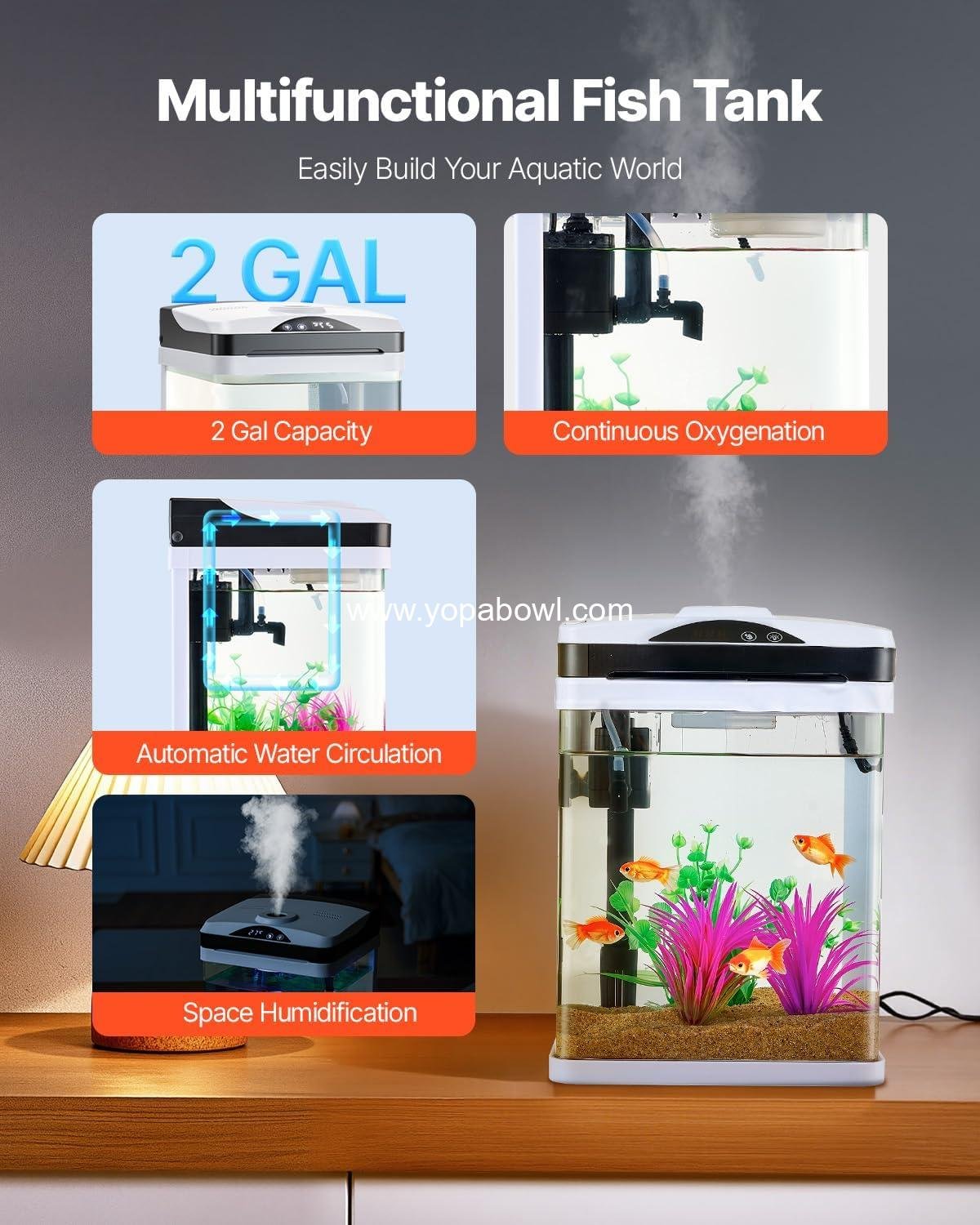 Wholesale 2 Gallon LED Square Ultra-Clear Glass Fish Tank with Temperature Monitoring and Adjustable 7 Color Lighting, Self-Cleaning System for Freshwater & Saltwater Fish, Home, Office, Pet Factory. Wholesale 2 Gallon LED Square Ultra-Clear Glass Fish Tank with Temperature Monitoring and Adjustable 7 Color Lighting, Self-Cleaning System for Freshwater & Saltwater Fish, Home, Office, Pet Factory.