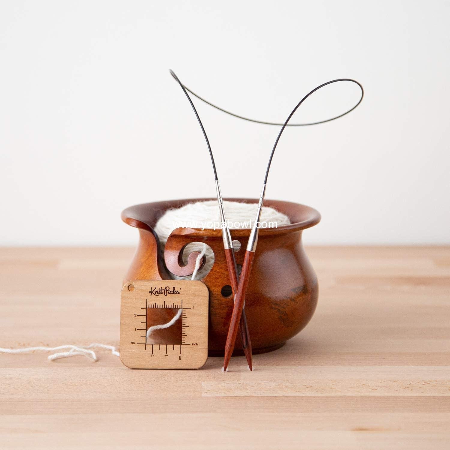 Wholesale Dark Brown Mango Wood Yarn Bowl - 6.5