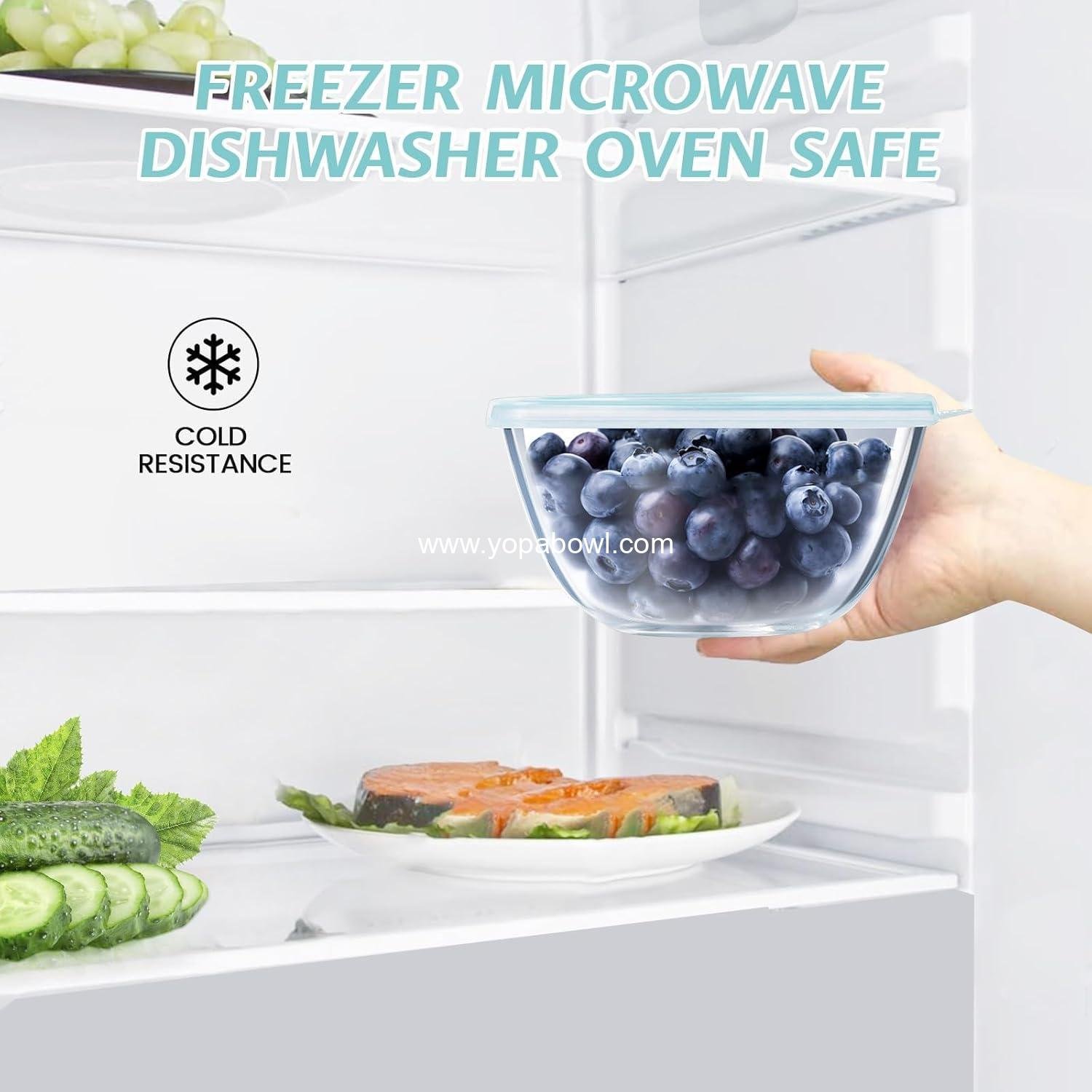 Wholesale Glass Mixing Bowls Set with Lids (4.5QT, 2.7QT, 1.1QT) - Large Clear Salad Bowls for Baking, Cooking, Serving, and Food Prep, Nesting Bowls for Kitchen Storage & Dishwasher Safe - Manufacturer Wholesale Glass Mixing Bowls Set with Lids (4.5QT, 2.7QT, 1.1QT) - Large Clear Salad Bowls for Baking, Cooking, Serving, and Food Prep, Nesting Bowls for Kitchen Storage & Dishwasher Safe - Manufacturer