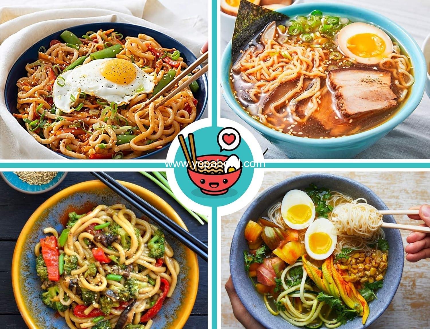 Wholesale Unbreakable Ramen Bowl Set with Chopsticks and Spoon - 2 Large Japanese Style Melamine Bowls, Dipping Bowls and Chopstick Stands for Asian Soups (Red-Black) - Factory