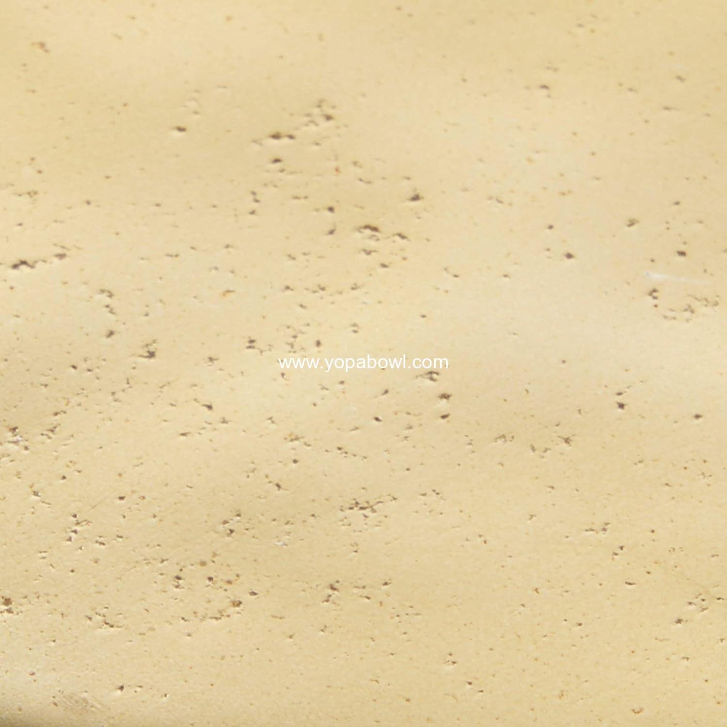 Wholesale Tempered Glass Kitchen Serving Bowl with Brown Metal Base, 17