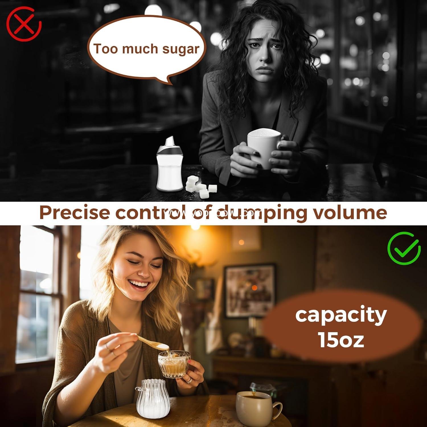 Wholesale Sugar Container with Bamboo Lid and Spoon, 15 oz Glass Sugar Bowl for Coffee Bar Accessories and Kitchen Decor - Refillable Design, Factory