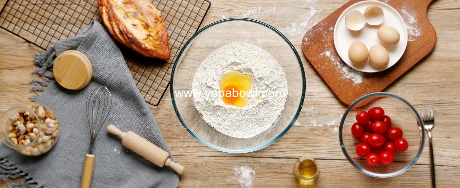 Wholesale 4.5 Quart Large Glass Mixing Bowl - Clear Big Salad and Mixing Bowls for Kitchen - Factory