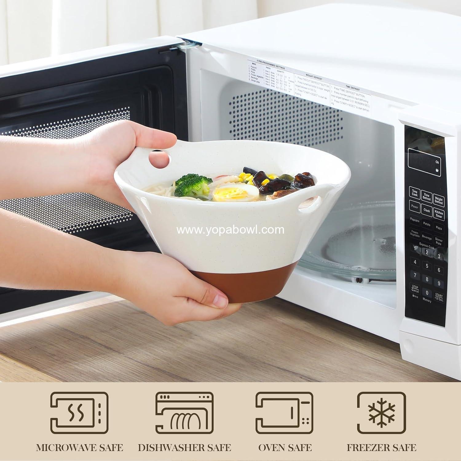 OEM 42 oz Ceramic Ramen Bowl Set with Wooden Spoon & Chopsticks, Japanese Style Soup Bowls for Ramen, Pho, Noodles – Set of 2, Microwave & Oven Safe – TARA Series (White and Khaki) Factory OEM 42 oz Ceramic Ramen Bowl Set with Wooden Spoon & Chopsticks, Japanese Style Soup Bowls for Ramen, Pho, Noodles – Set of 2, Microwave & Oven Safe – TARA Series (White and Khaki) Factory