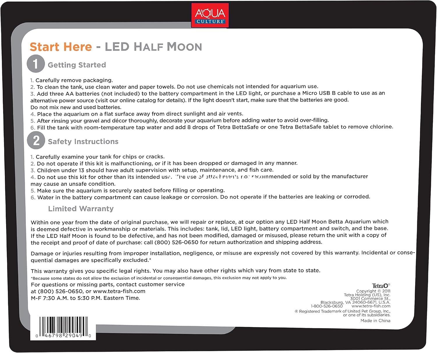 Wholesale 1 Gallon Half Moon Fish Tank with Movable LED Light for Betta and Goldfish Aquarium Factory