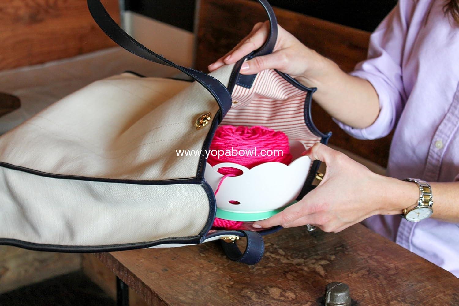 Wholesale Portable Unbreakable Yarn Bowl with Soft Rubberized Non-Slip Base - Factory Wholesale Portable Unbreakable Yarn Bowl with Soft Rubberized Non-Slip Base - Factory