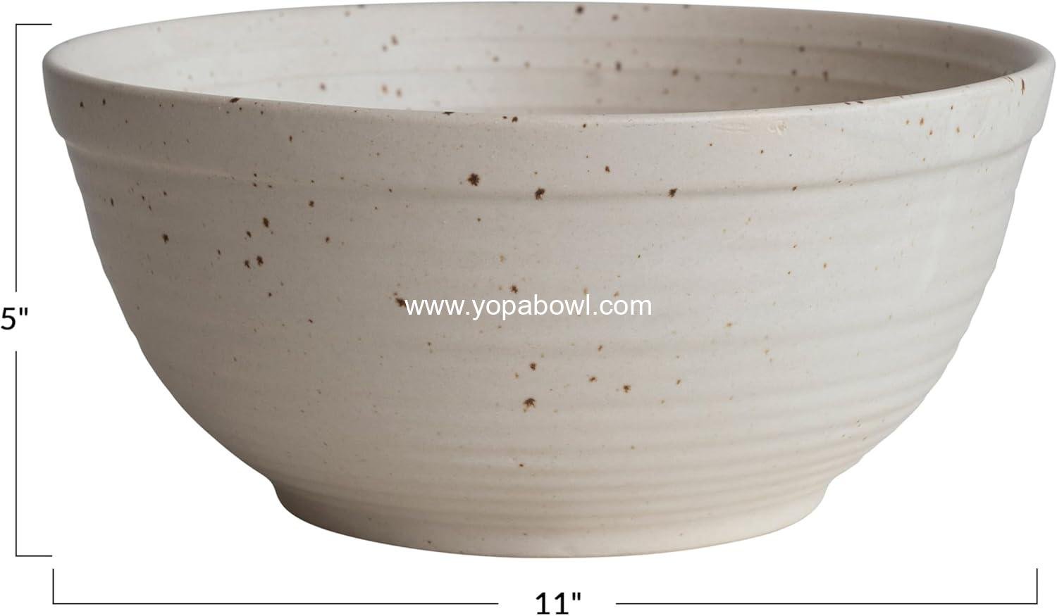 Wholesale White Speckled Stoneware Bowl - Perfect for Farmhouse Decor - Size Emphasis - Factory Wholesale White Speckled Stoneware Bowl - Perfect for Farmhouse Decor - Size Emphasis - Factory
