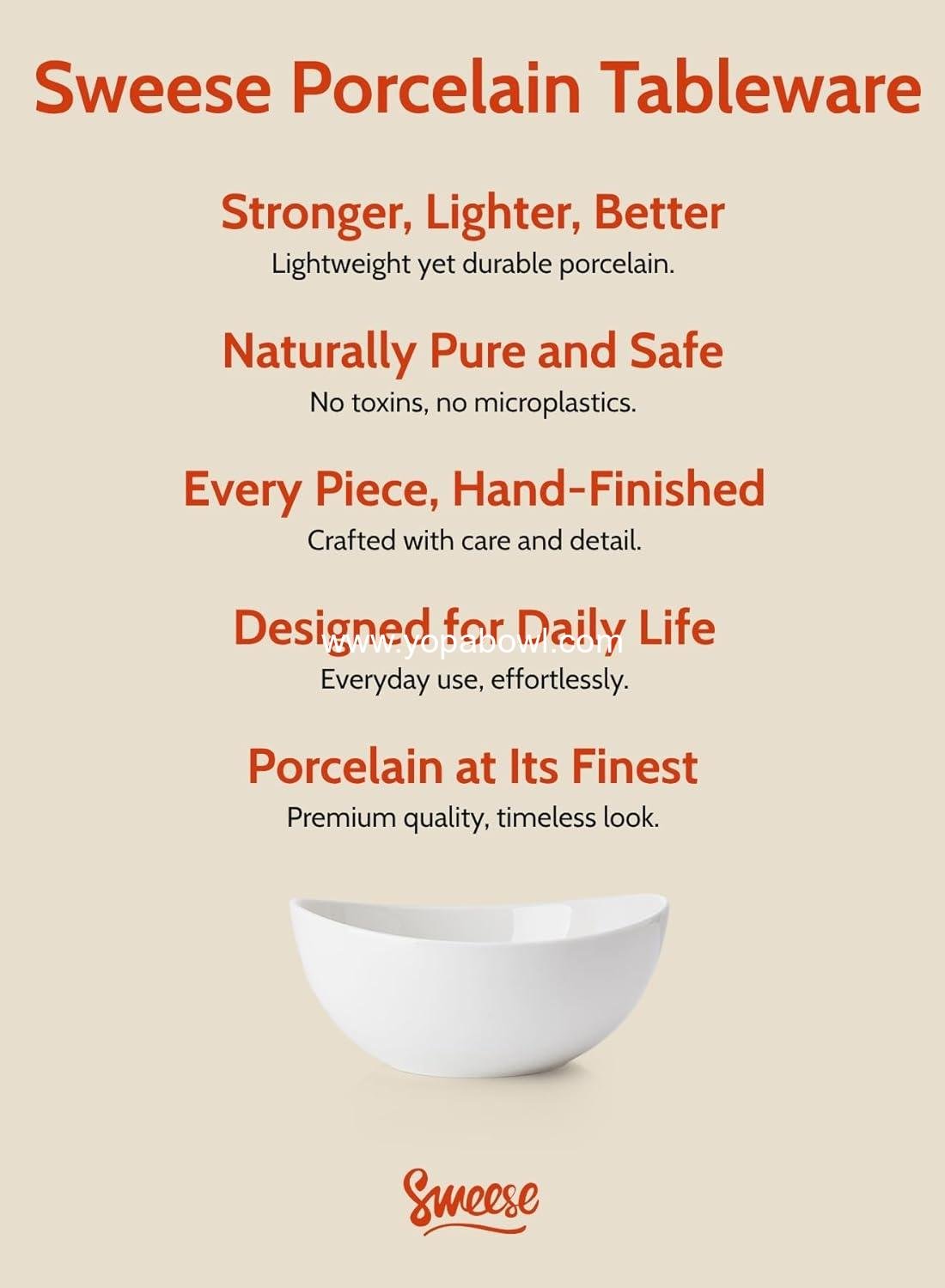 OEM 8-Inch Porcelain Serving Bowls - Set of 4, 42oz Bowls for Salad, Soup, Pasta & More - Microwave, Dishwasher & Oven Safe Factory OEM 8-Inch Porcelain Serving Bowls - Set of 4, 42oz Bowls for Salad, Soup, Pasta & More - Microwave, Dishwasher & Oven Safe Factory