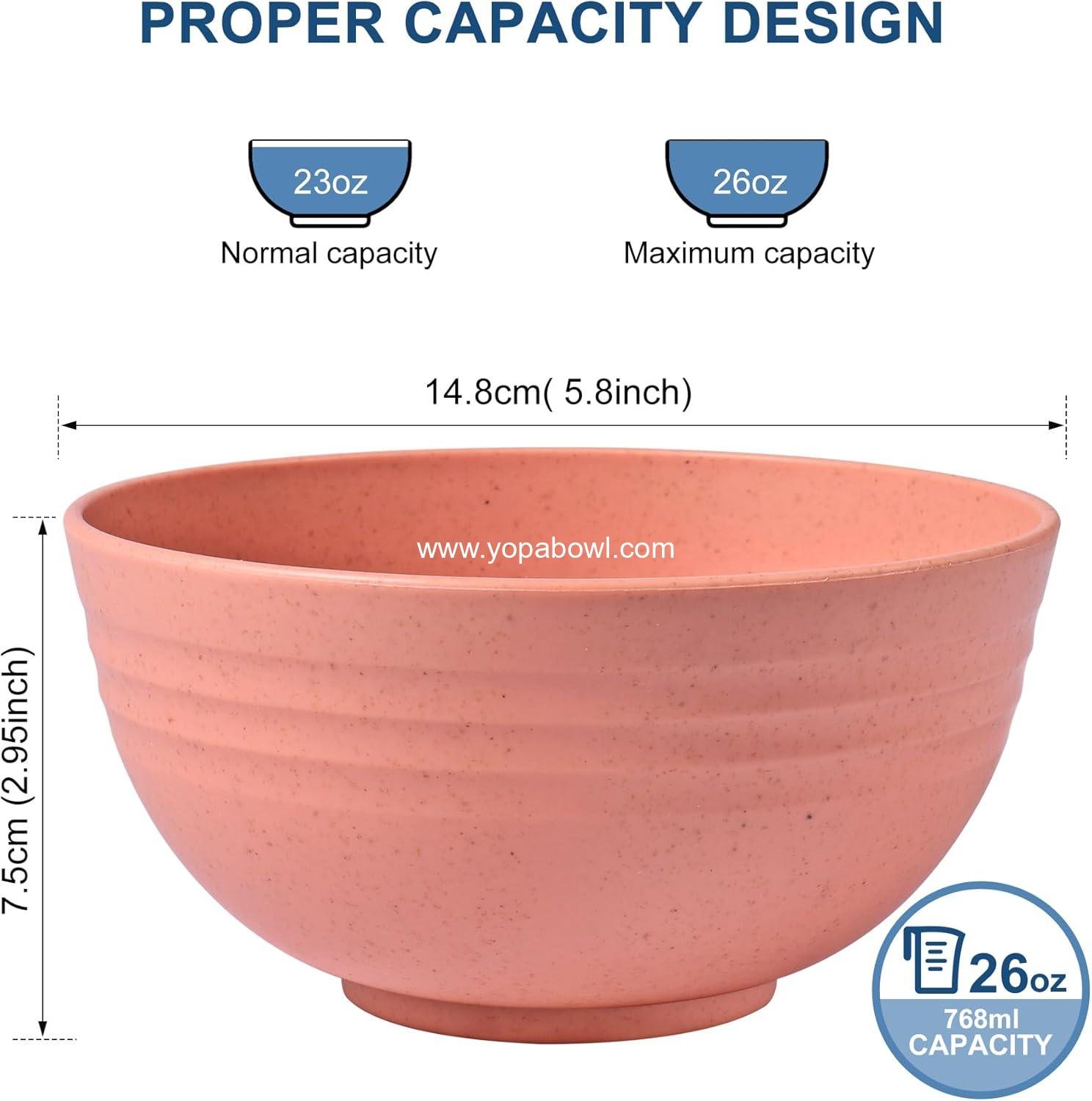 Wholesale BPA Free Unbreakable Wheat Straw Cereal Bowls - Microwave & Dishwasher Safe, Set of 8, 26oz, Multicolor Factory Wholesale BPA Free Unbreakable Wheat Straw Cereal Bowls - Microwave & Dishwasher Safe, Set of 8, 26oz, Multicolor Factory