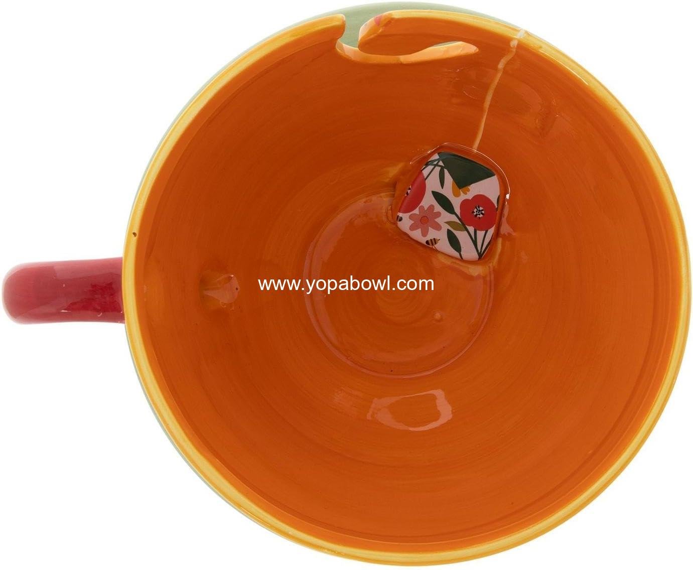 Wholesale Yarn Bowl - Orange Floral Design - Ideal for Knitting and Crocheting - Factory Wholesale Yarn Bowl - Orange Floral Design - Ideal for Knitting and Crocheting - Factory