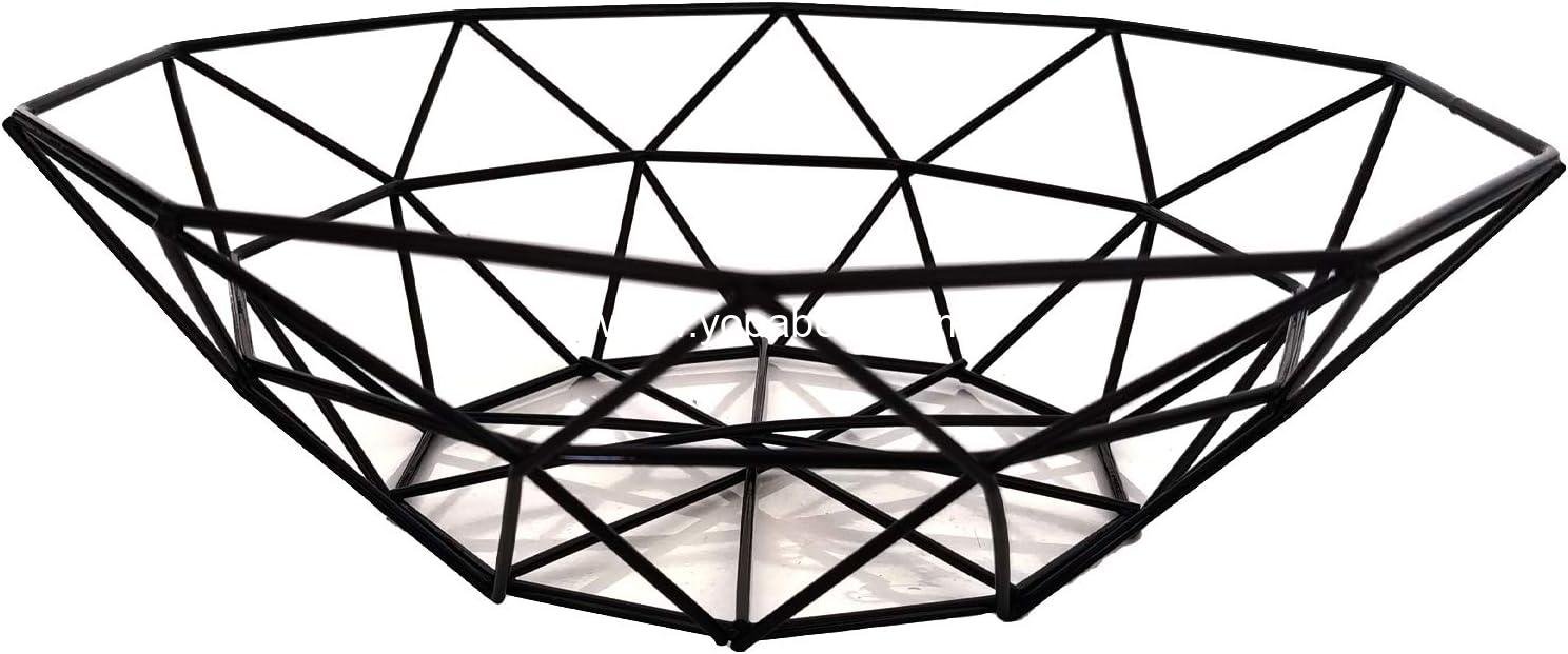 Metal Wire Fruit Bowl, Iron Arts Fruit Storage Baskets for Kitchen Counter, Countertop, Home Decor, Table Centerpiece Decorative hold Vegetables, Bread, Snacks, Potpourris