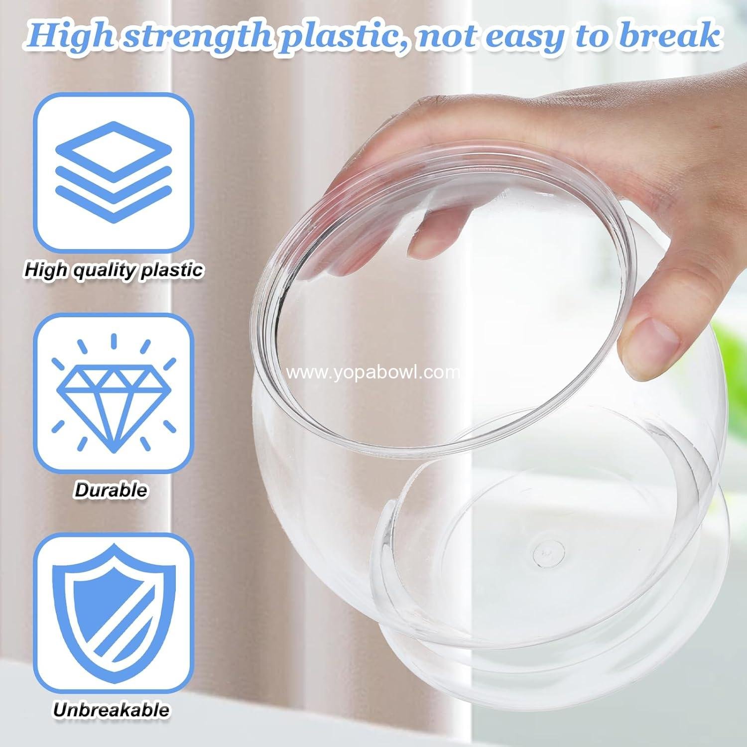 Wholesale Unbreakable 38 oz Plastic Fish Bowl - Mini Round Aquarium Decorative Centerpiece for Parties, Pack of 1 Factory