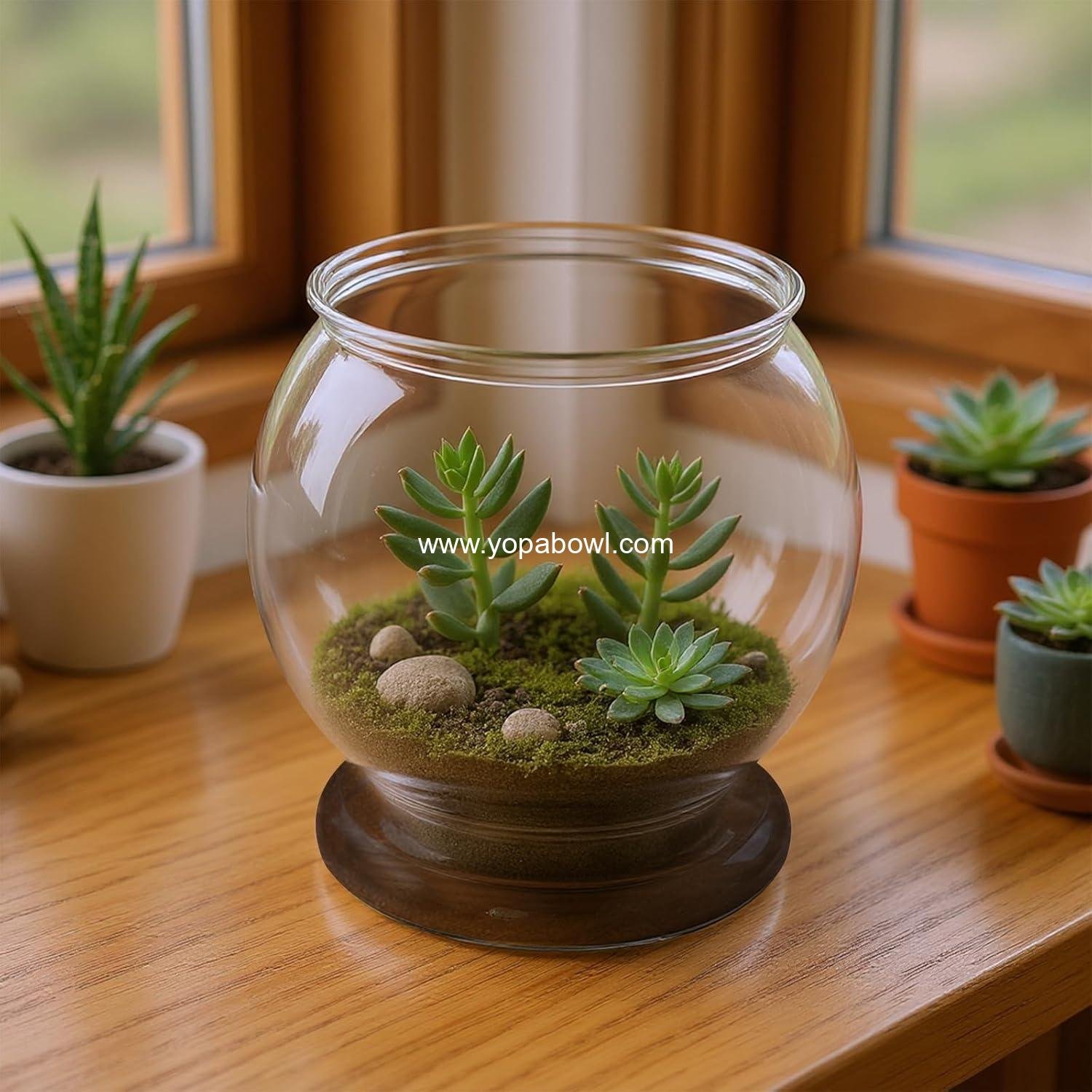 Wholesale Unbreakable 38 oz Plastic Fish Bowl - Mini Round Aquarium Decorative Centerpiece for Parties, Pack of 1 Factory