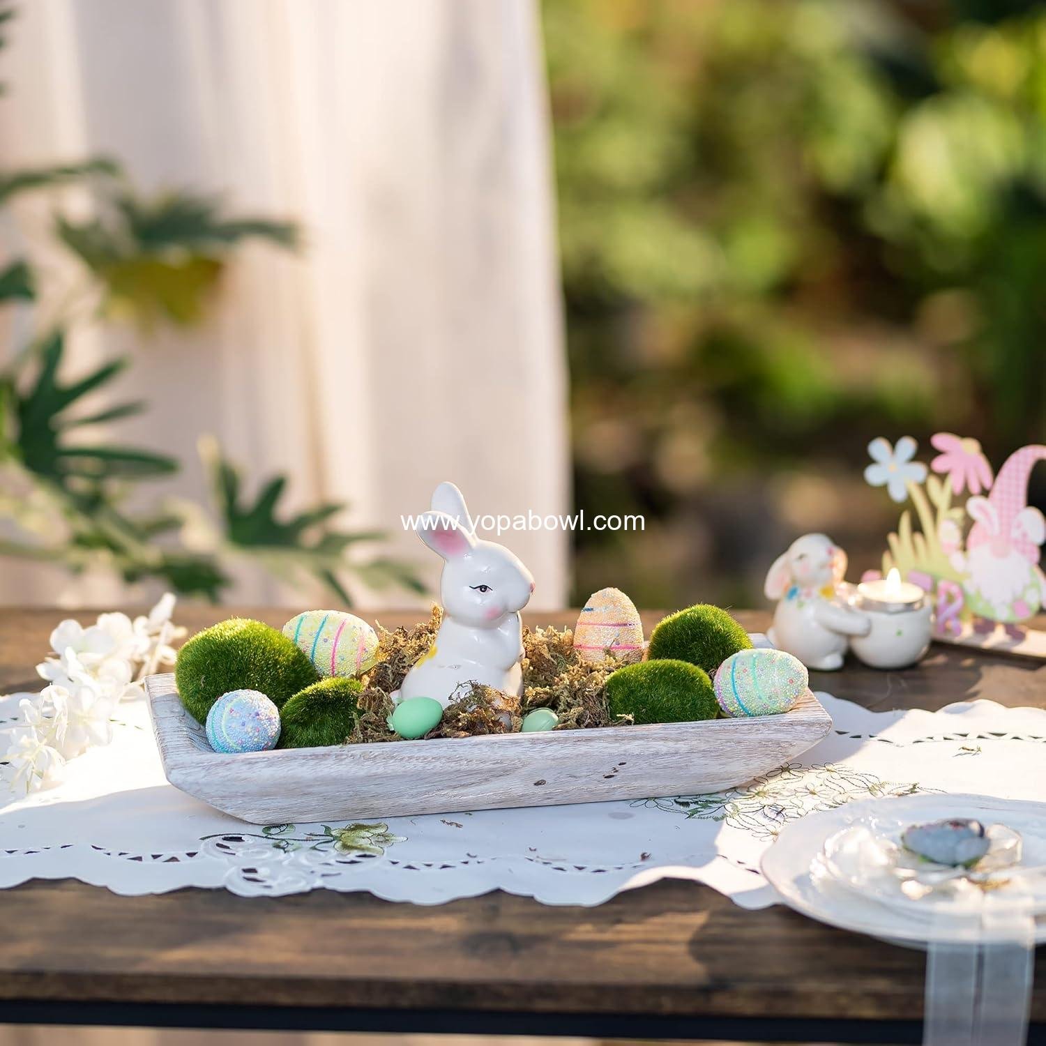 Wholesale Decorative Wood Dough Bowl - Long Wooden Bowl for Entryway or Living Room Decor - Dining Table Centerpiece - Coffee Table Accent, Factory Wholesale Decorative Wood Dough Bowl - Long Wooden Bowl for Entryway or Living Room Decor - Dining Table Centerpiece - Coffee Table Accent, Factory