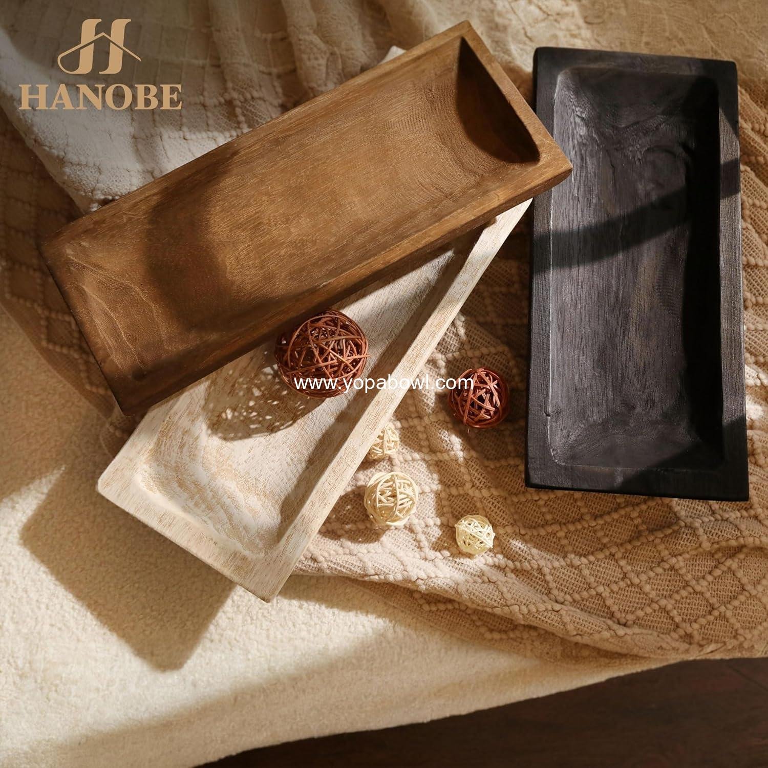 Wholesale Decorative Wood Dough Bowl - Long Wooden Bowl for Entryway or Living Room Decor - Dining Table Centerpiece - Coffee Table Accent, Factory Wholesale Decorative Wood Dough Bowl - Long Wooden Bowl for Entryway or Living Room Decor - Dining Table Centerpiece - Coffee Table Accent, Factory