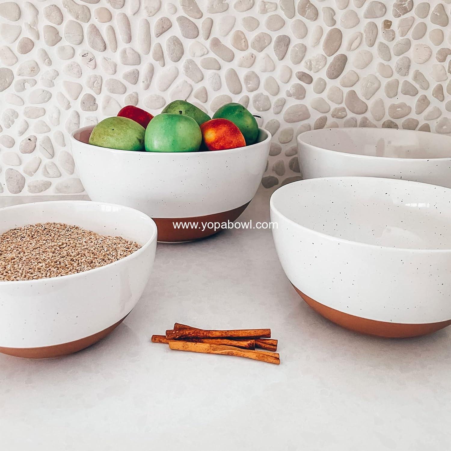 Wholesale Ceramic Large Mixing Bowls - Set of 2 Nesting Bowls for Cooking, Serving, Popcorn, Salad - Microwavable Stoneware, Oven, Microwave, and Dishwasher Safe - Extra Big 5.5 & 3.6 Qt - White Factory Wholesale Ceramic Large Mixing Bowls - Set of 2 Nesting Bowls for Cooking, Serving, Popcorn, Salad - Microwavable Stoneware, Oven, Microwave, and Dishwasher Safe - Extra Big 5.5 & 3.6 Qt - White Factory