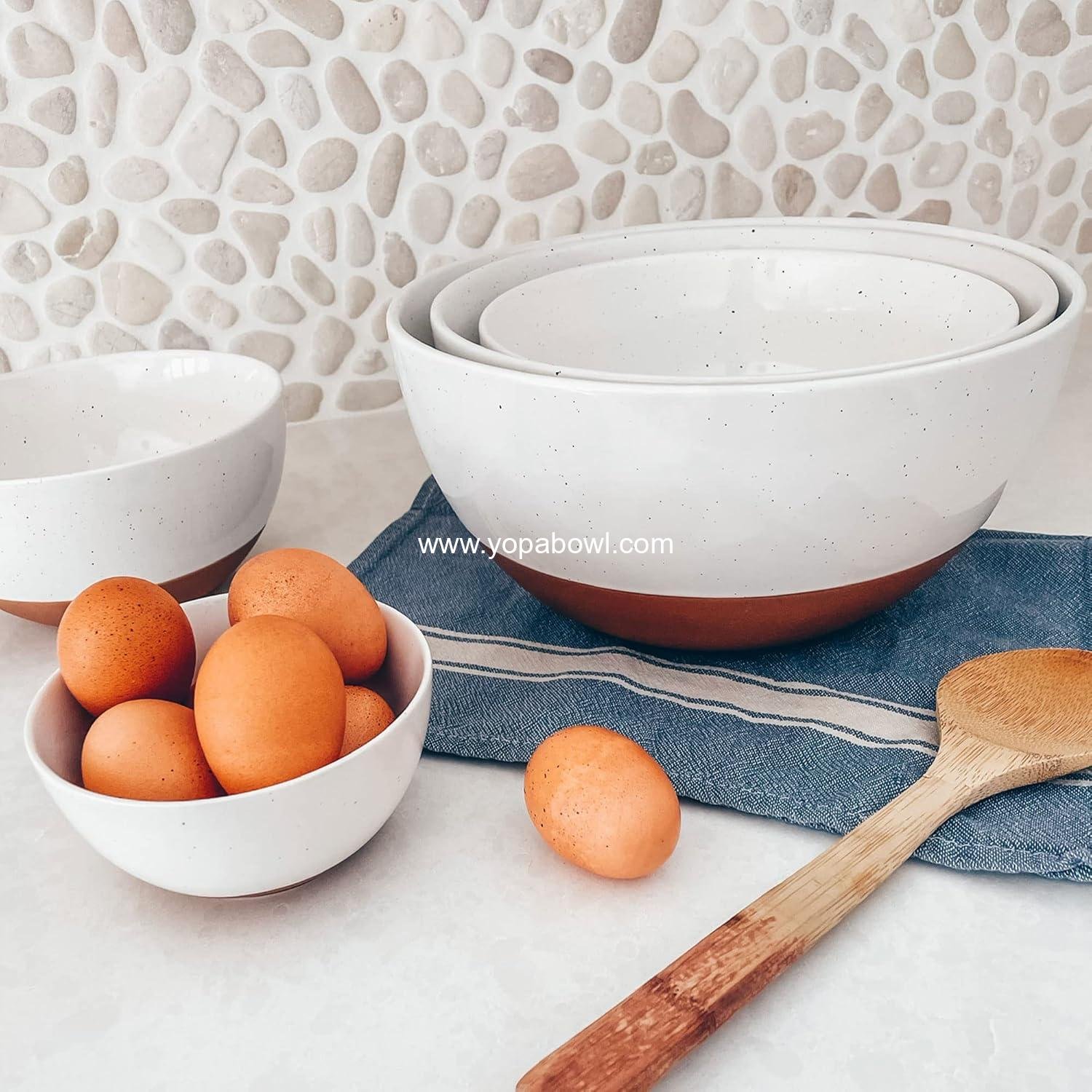 Wholesale Ceramic Large Mixing Bowls - Set of 2 Nesting Bowls for Cooking, Serving, Popcorn, Salad - Microwavable Stoneware, Oven, Microwave, and Dishwasher Safe - Extra Big 5.5 & 3.6 Qt - White Factory Wholesale Ceramic Large Mixing Bowls - Set of 2 Nesting Bowls for Cooking, Serving, Popcorn, Salad - Microwavable Stoneware, Oven, Microwave, and Dishwasher Safe - Extra Big 5.5 & 3.6 Qt - White Factory