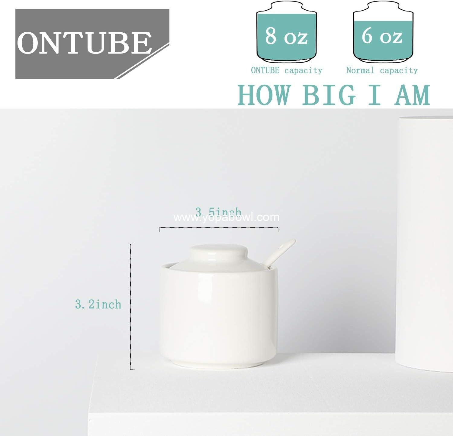 OEM Ceramic Sugar Bowl with Lid and Spoon, 8oz Porcelain Seasoning Box for Salt - Wholesale Factory OEM Ceramic Sugar Bowl with Lid and Spoon, 8oz Porcelain Seasoning Box for Salt - Wholesale Factory