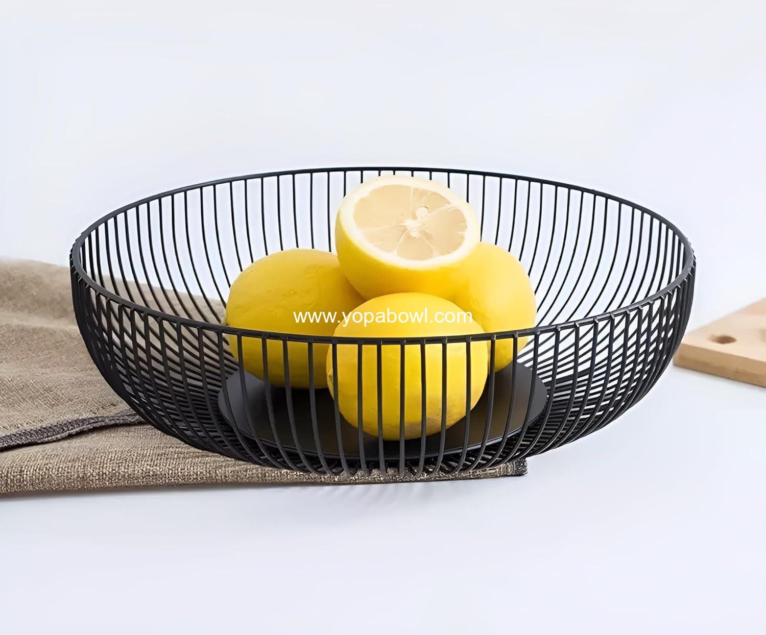 Wholesale Black Wire Fruit Bowl for Kitchen Counter, 11-Inch Round Metal Fruit Basket for Lemons, Bananas, Snacks - Factory Wholesale Black Wire Fruit Bowl for Kitchen Counter, 11-Inch Round Metal Fruit Basket for Lemons, Bananas, Snacks - Factory