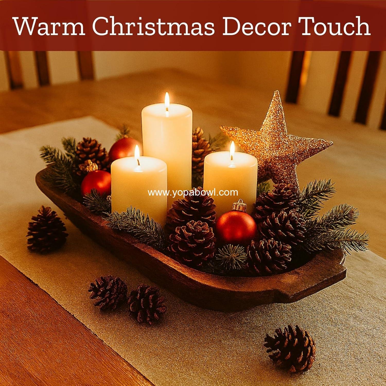 OEM 16'' Large Wooden Dough Bowl for Decor - Decorative Centerpiece Oval Rustic Bowl for Table | Handmade Long Wood Bowl for Thanksgiving, Christmas, Festivals - Wholesale Factory OEM 16'' Large Wooden Dough Bowl for Decor - Decorative Centerpiece Oval Rustic Bowl for Table | Handmade Long Wood Bowl for Thanksgiving, Christmas, Festivals - Wholesale Factory