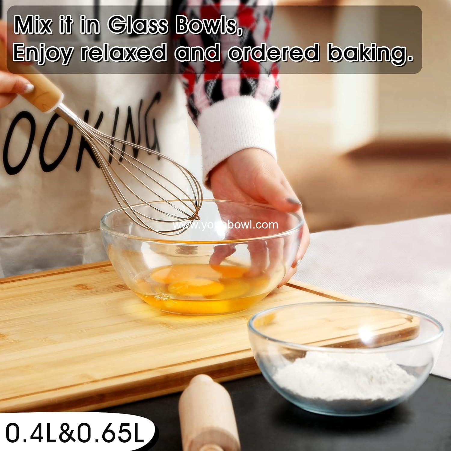 OEM 5 Inch Small Glass Bowls - Clear Tempered Glass Dessert and Sauce Bowl Set, Microwave and Oven Safe, Wholesale Factory