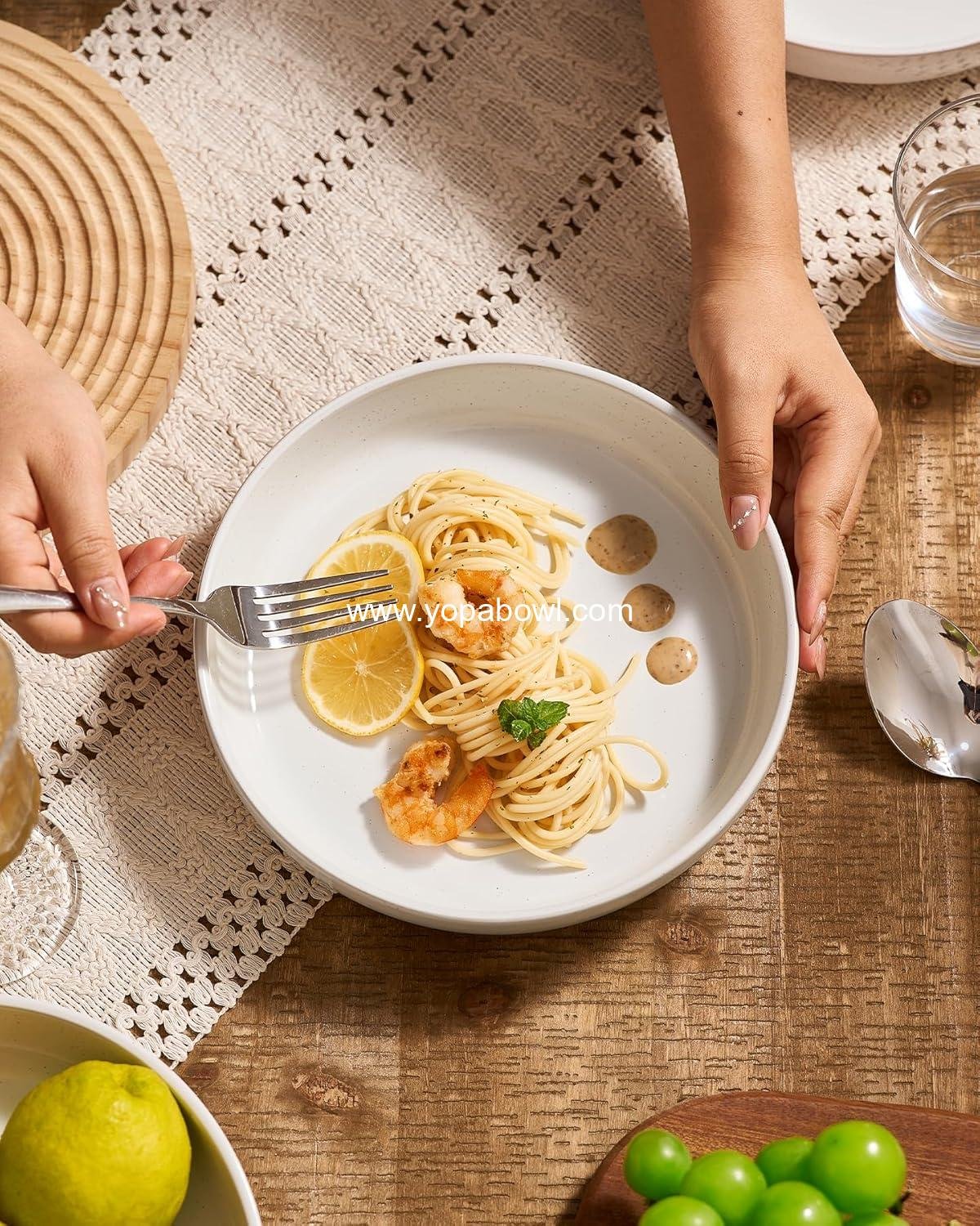 OEM 33 oz Pasta and Salad Bowl Set of 4 - Perfect for Housewarming, Thanksgiving, Christmas, White - Wholesale Factory OEM 33 oz Pasta and Salad Bowl Set of 4 - Perfect for Housewarming, Thanksgiving, Christmas, White - Wholesale Factory