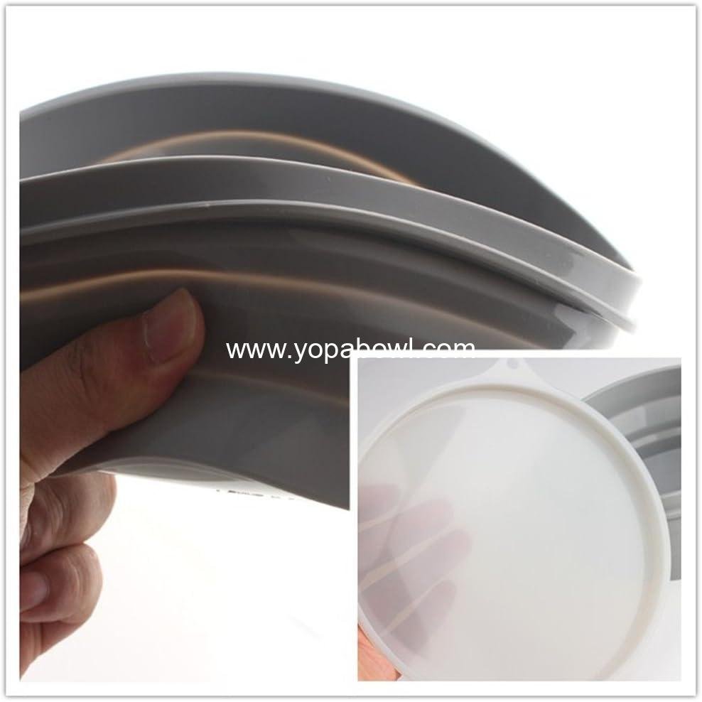 Wholesale Silicone Collapsible Bowl with Lid - 800ML Folding Travel Bowl for Camping and Hiking - Heat Resistant Factory
