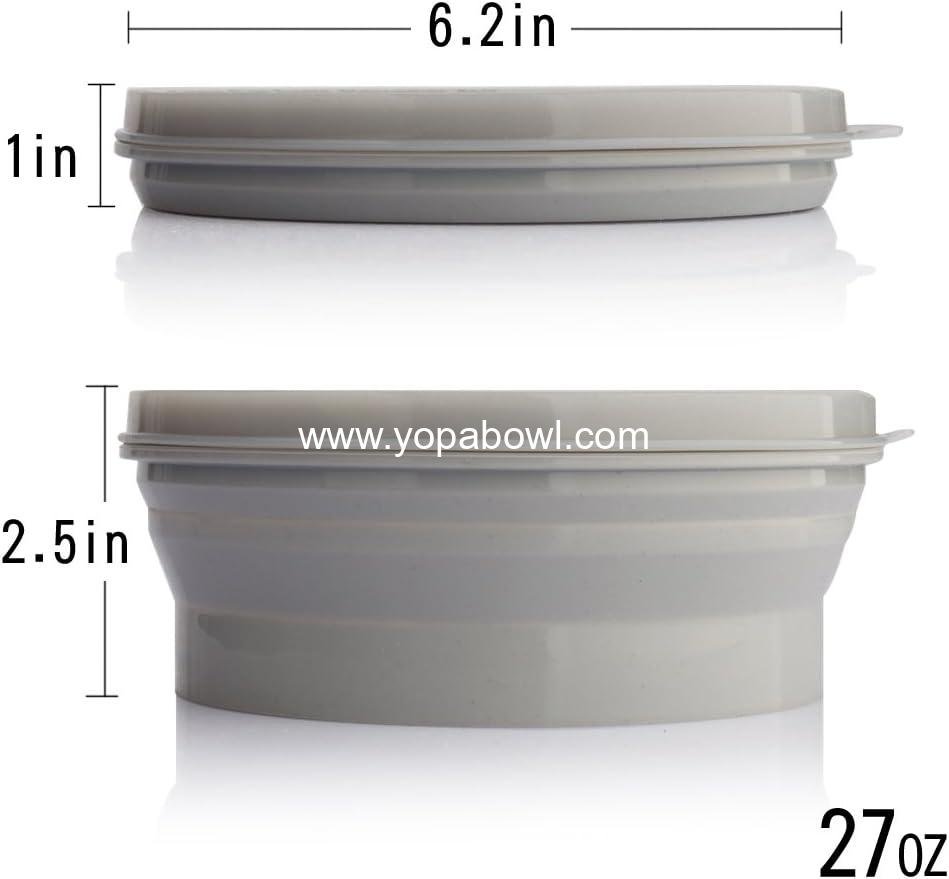 Wholesale Silicone Collapsible Bowl with Lid - 800ML Folding Travel Bowl for Camping and Hiking - Heat Resistant Factory