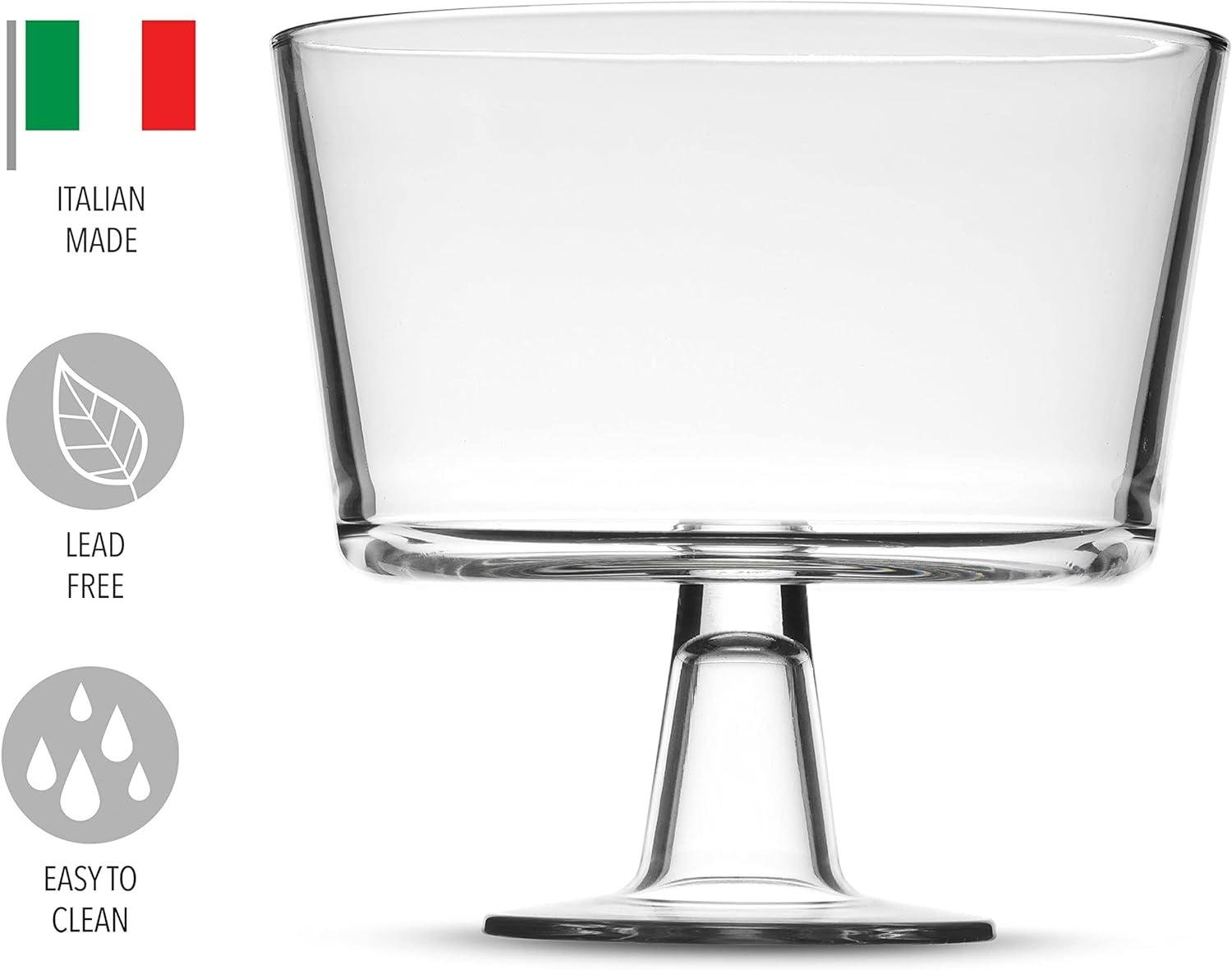 Wholesale Crystal Glass Footed Trifle Bowl, Fruit Bowl, Dessert Display Cake Stand -  Perfect for Events, Factory